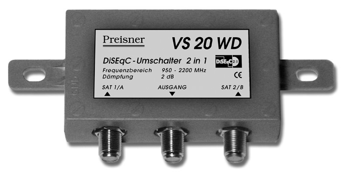 Televes VS20WD Kabelspalter oder -kombinator Kabelkombinierer Grau