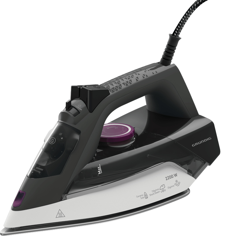Grundig SI 4850 Steam iron Ceramic soleplate 2200 W Grey, Violet, White