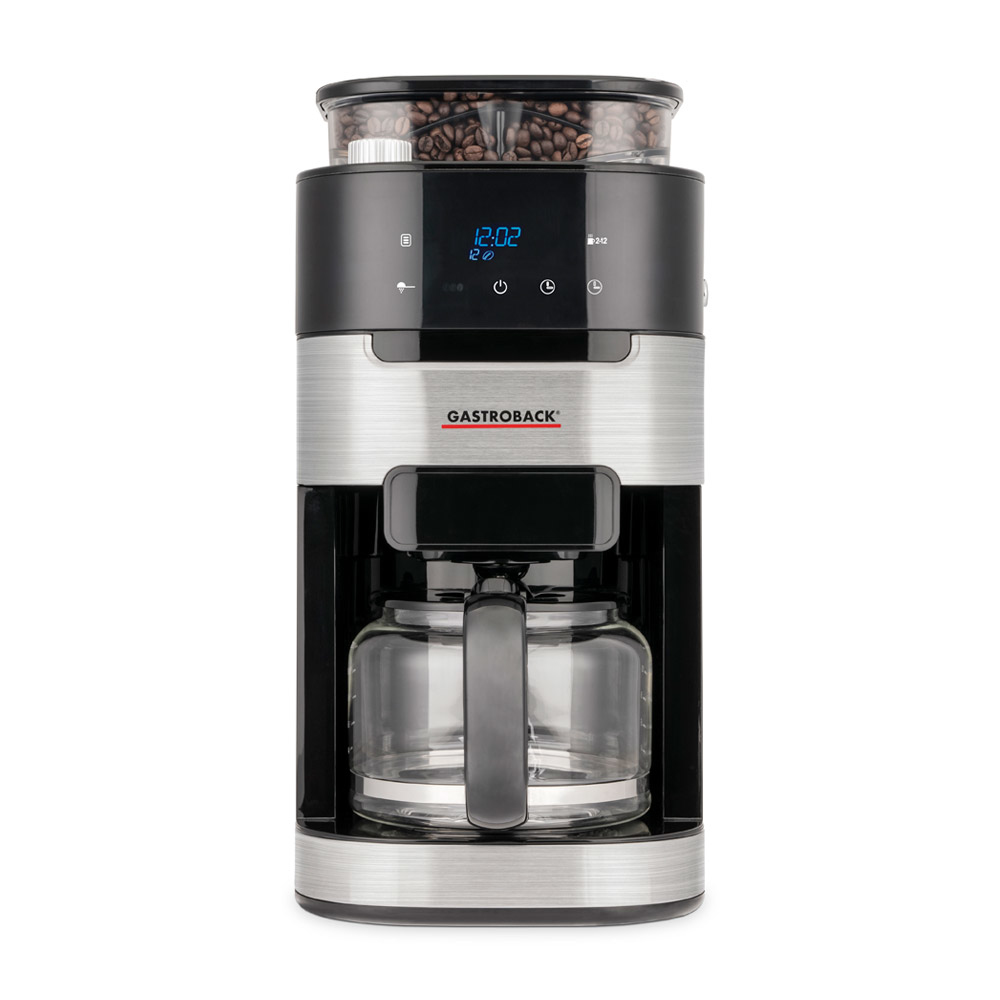 Gastroback 42711 Kaffeeautomat Grind&Brew Pro 12 Tassen 900Watt Edelstahl/schwarz