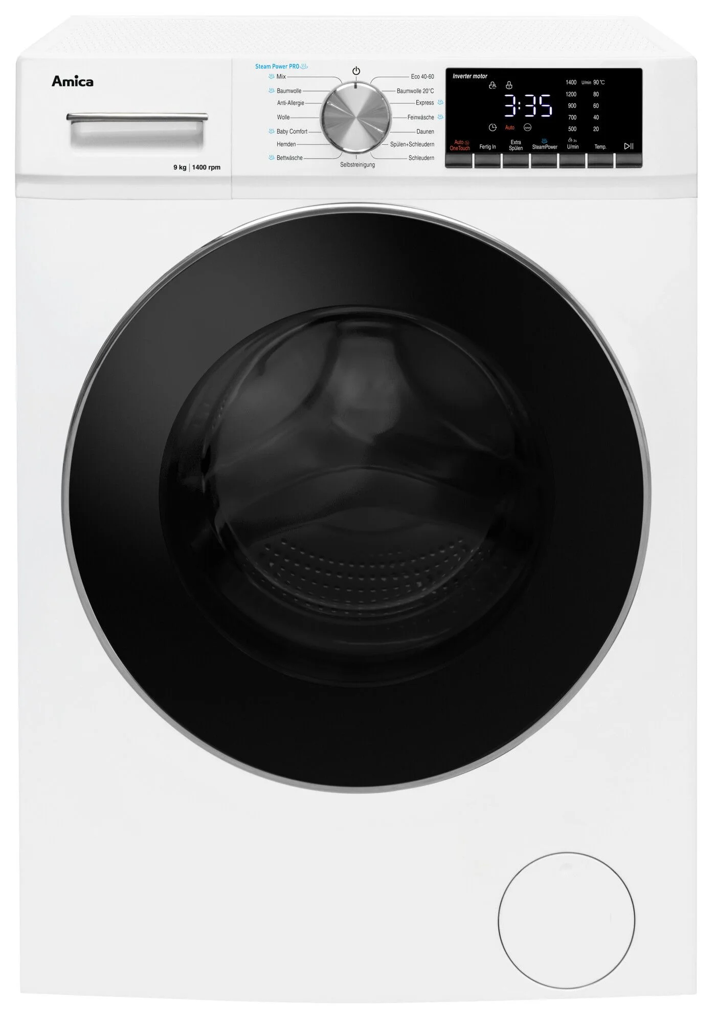 Amica WA 494 080 Waschmaschine Frontlader 9 kg 1400 RPM Weiß