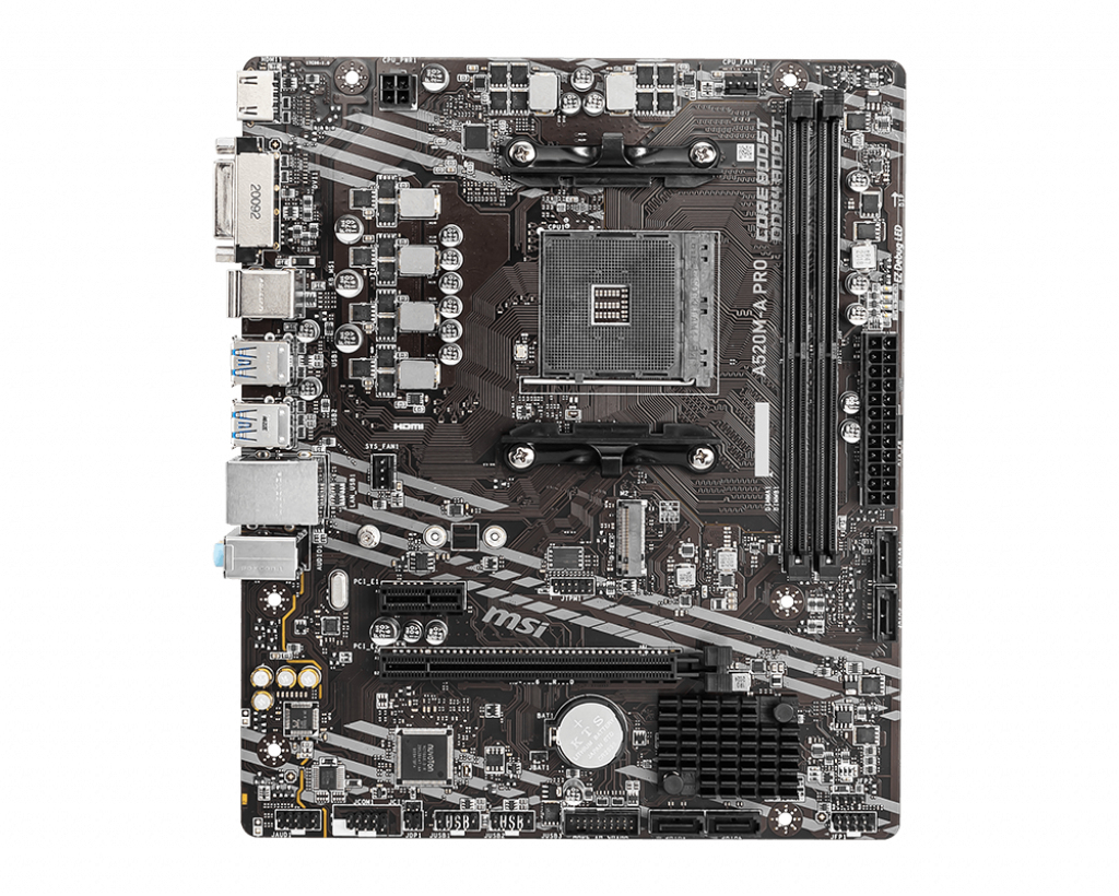 MSI A520M-A PRO Motherboard AMD A520 Sockel AM4 micro ATX