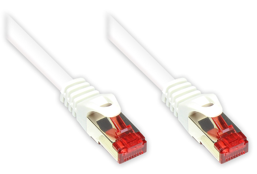 Alcasa 10m Cat6 S/FTP networking cable White S/FTP (S-STP)