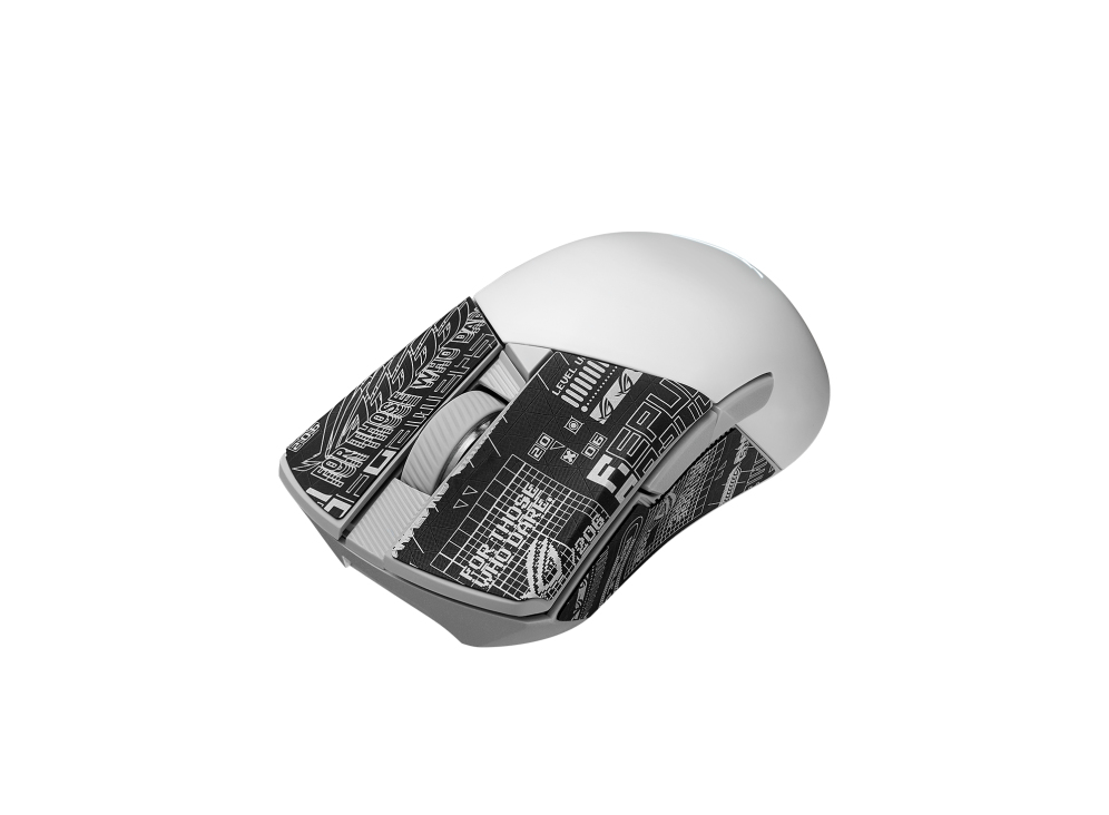 ASUS ROG Gladius III Wireless Aimpoint White Maus rechts RF Wireless + Bluetooth + USB Type-A Optisch 36000 DPI