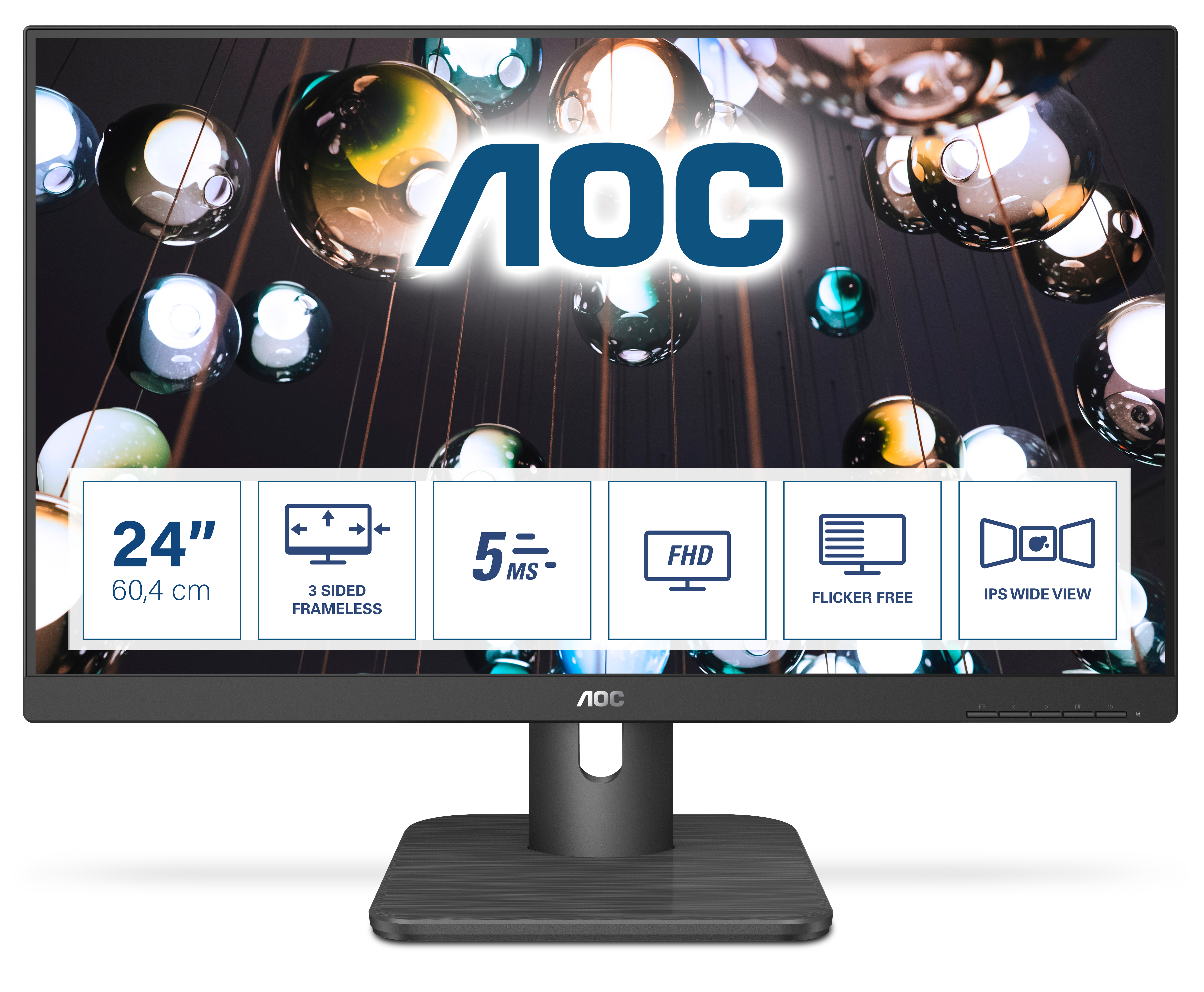 AOC E1 24E1Q Computerbildschirm 60,5 cm (23.8") 1920 x 1080 Pixel Full HD LED Schwarz