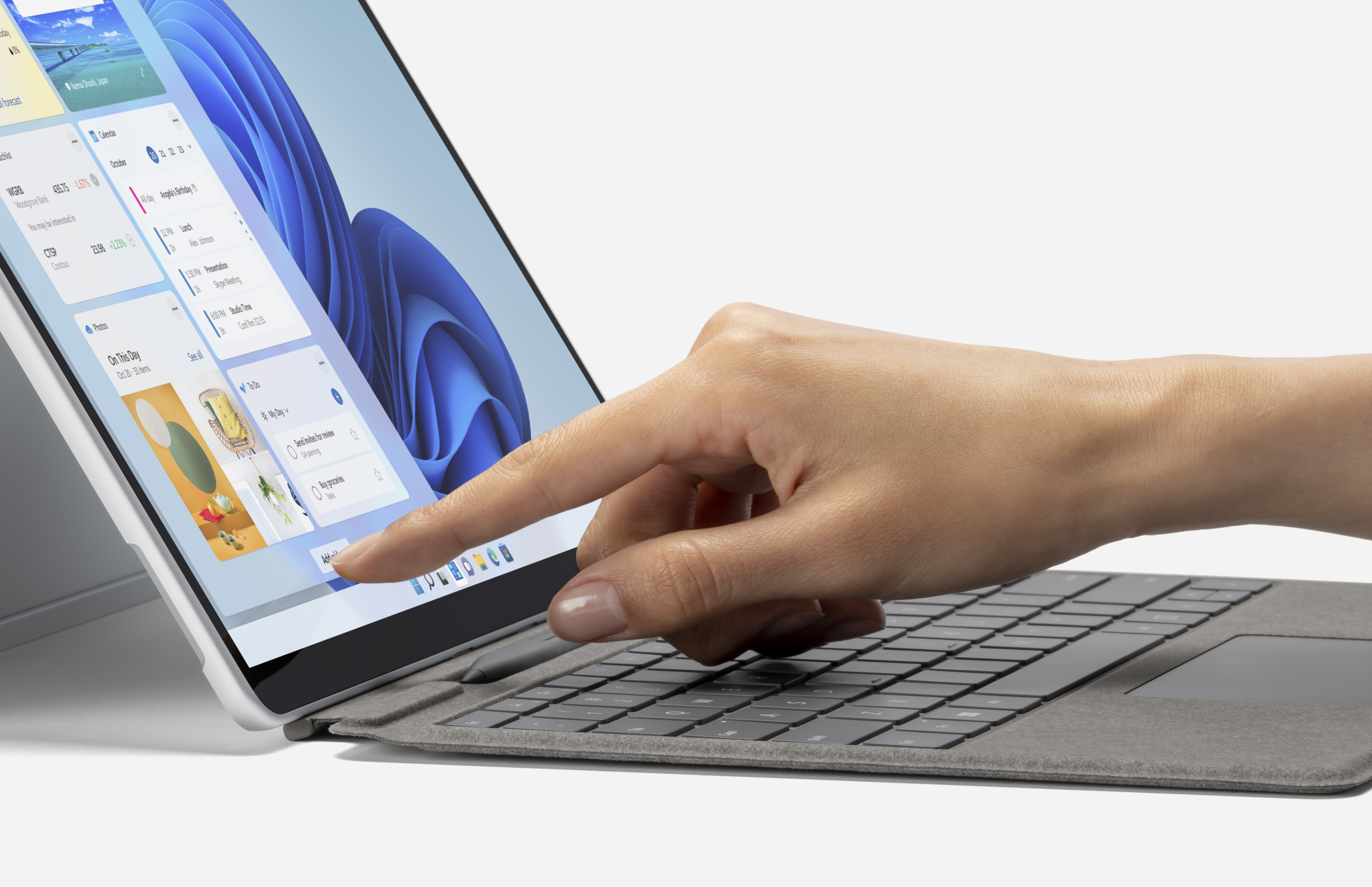 Microsoft Surface Pro Signature Keyboard Platin Microsoft Cover port AZERTY Belgisch