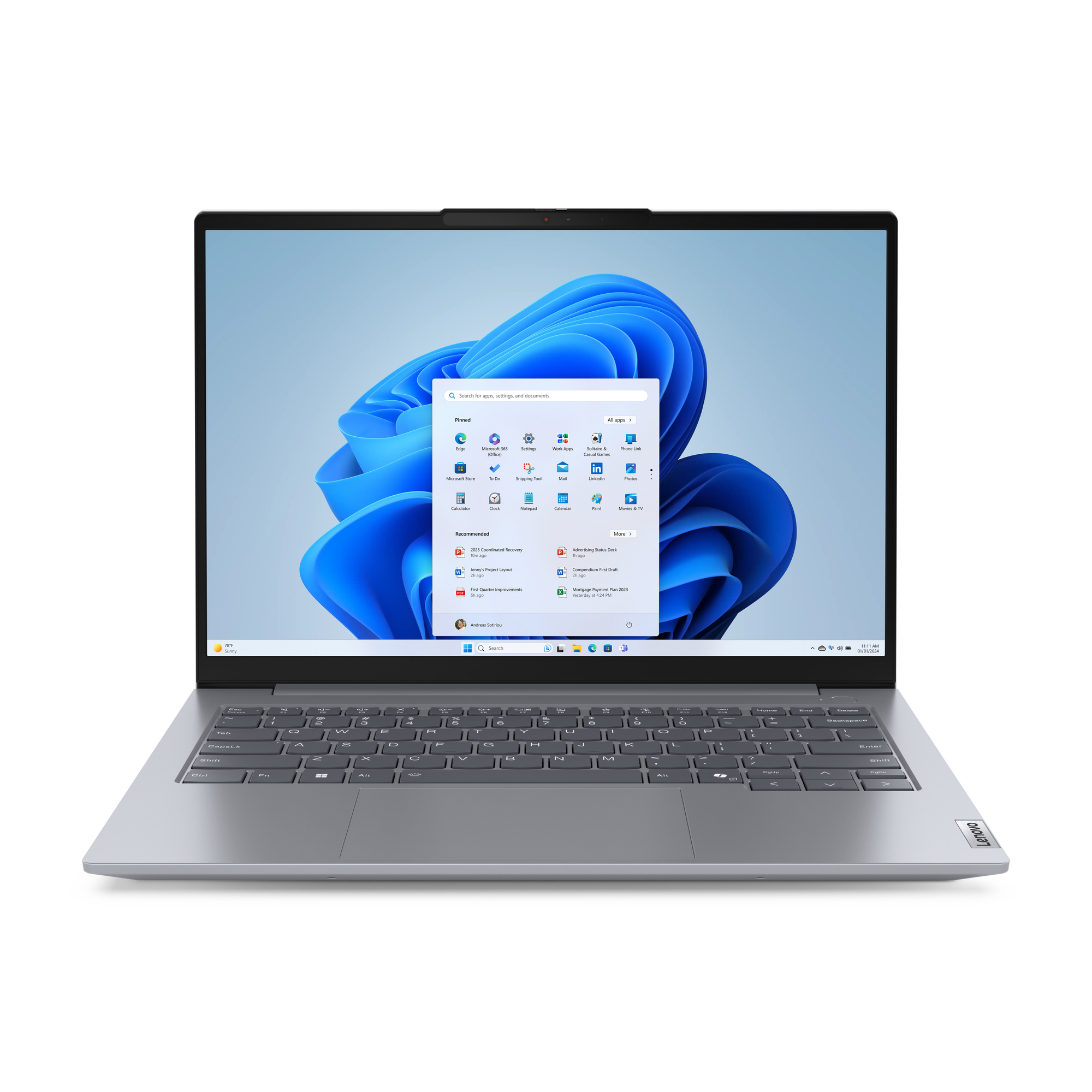 Lenovo ThinkBook 14 AMD Ryzen™ 5 7535HS Laptop 35,6 cm (14") WUXGA 32 GB DDR5-SDRAM 1 TB SSD Wi-Fi 6E (802.11ax) Windows 11 Pro Grau