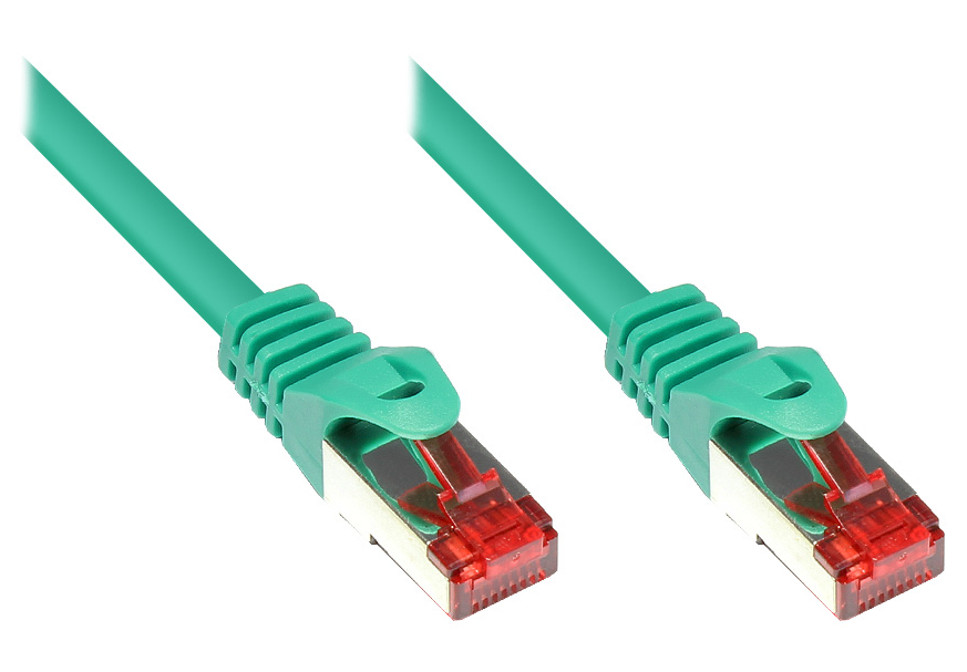 Alcasa 3m Cat6 S/FTP networking cable Green S/FTP (S-STP)