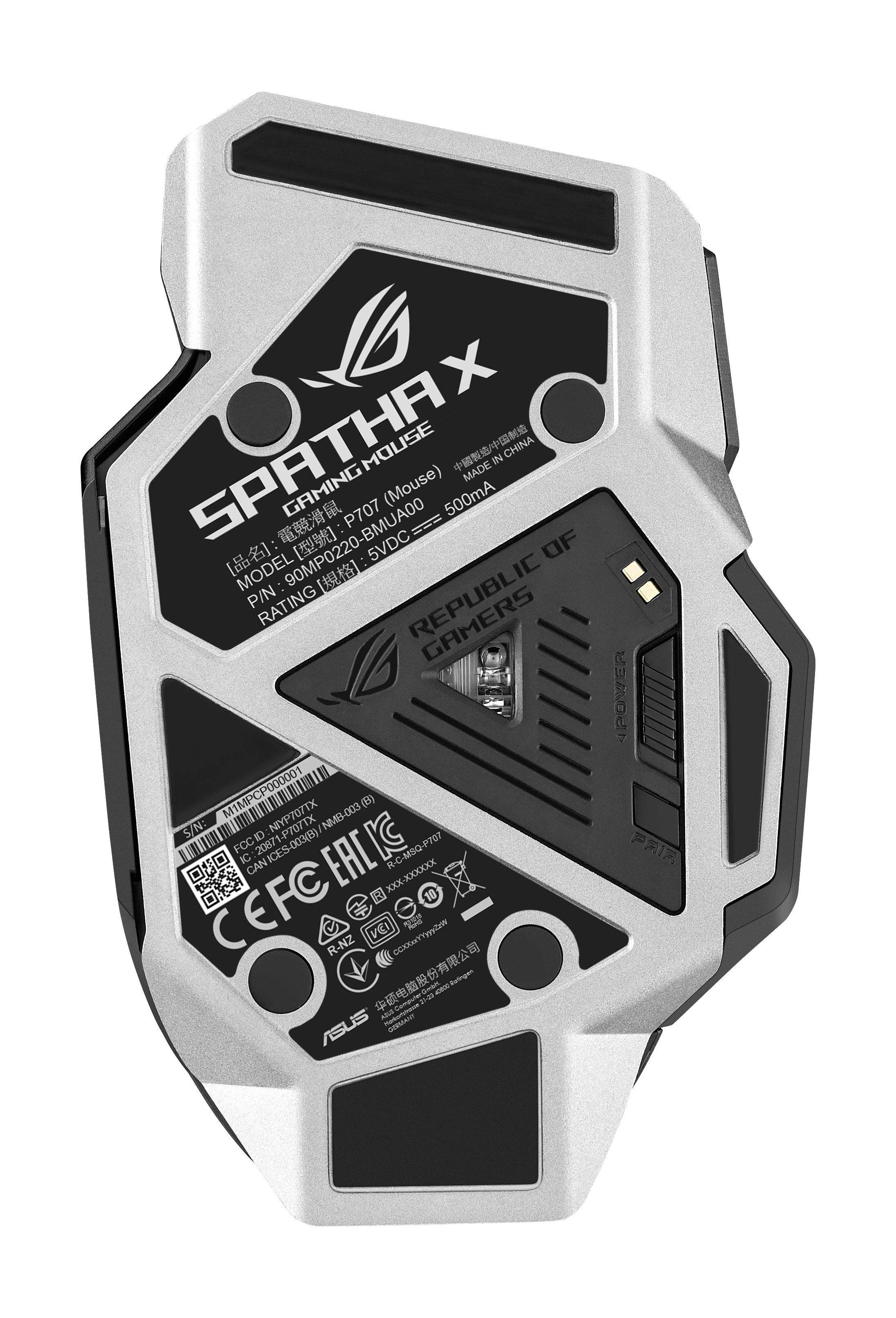 ASUS ROG Spatha X Maus rechts RF Wireless + USB Type-A Optisch 19000 DPI