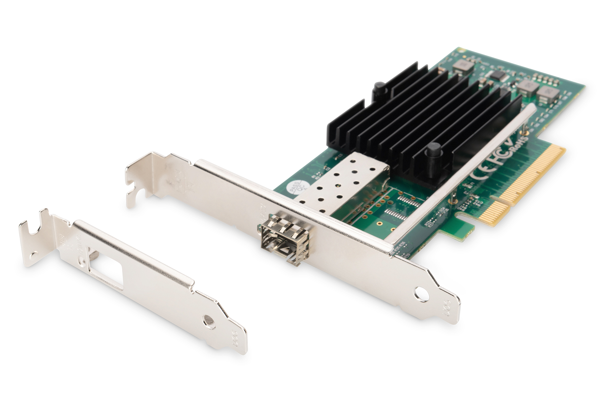 Digitus Single Port 10 Gigabit Ethernet Netzwerkkarte, SFP, PCI Express, Intel Chipsatz