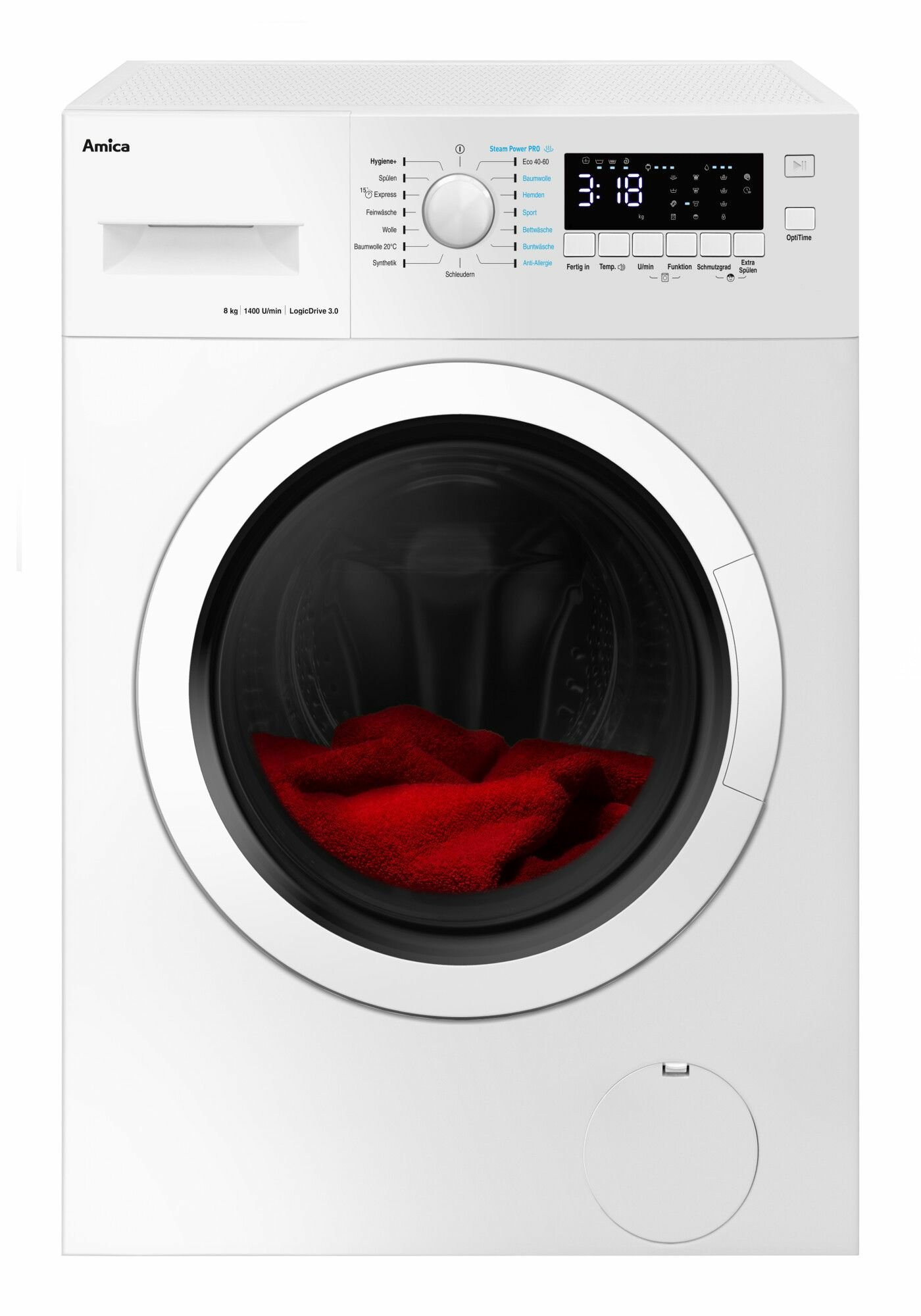 Amica WA 484 082 Waschmaschine Frontlader 8 kg 1400 RPM Weiß