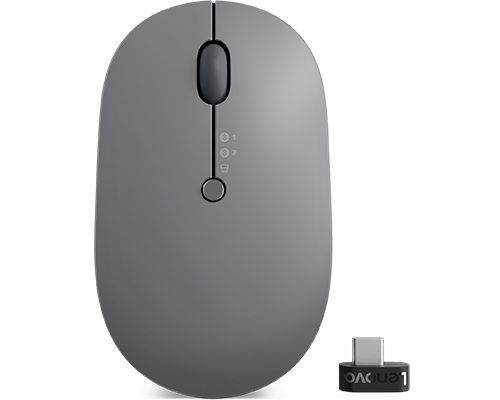 Lenovo Go Multi-Device Maus Büro Beidhändig RF Wireless + Bluetooth Optisch 2400 DPI
