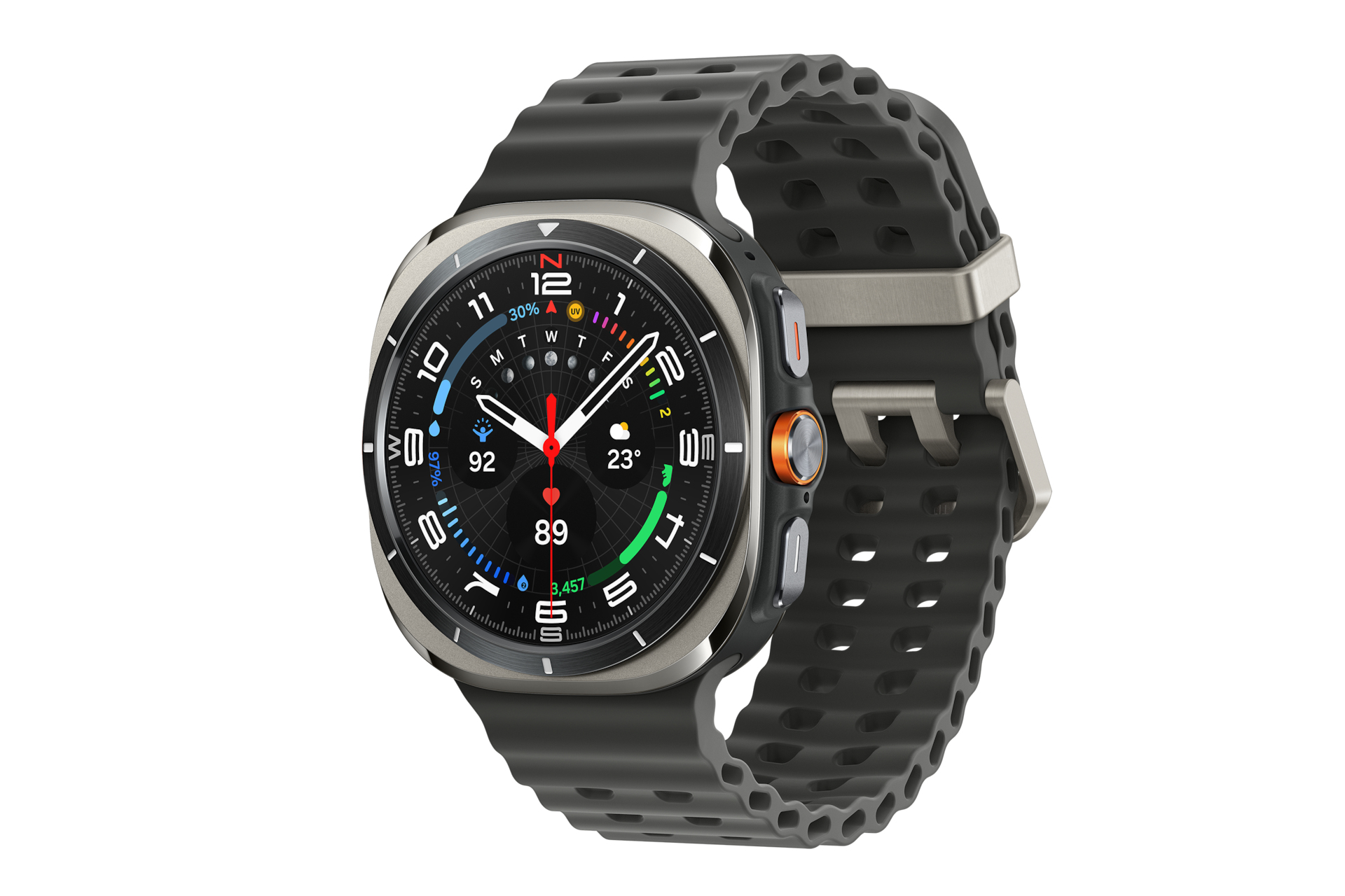 Samsung Galaxy Watch Ultra 3,81 cm (1.5") AMOLED 47 mm Digital 480 x 480 Pixel Touchscreen 4G Silber WLAN GPS