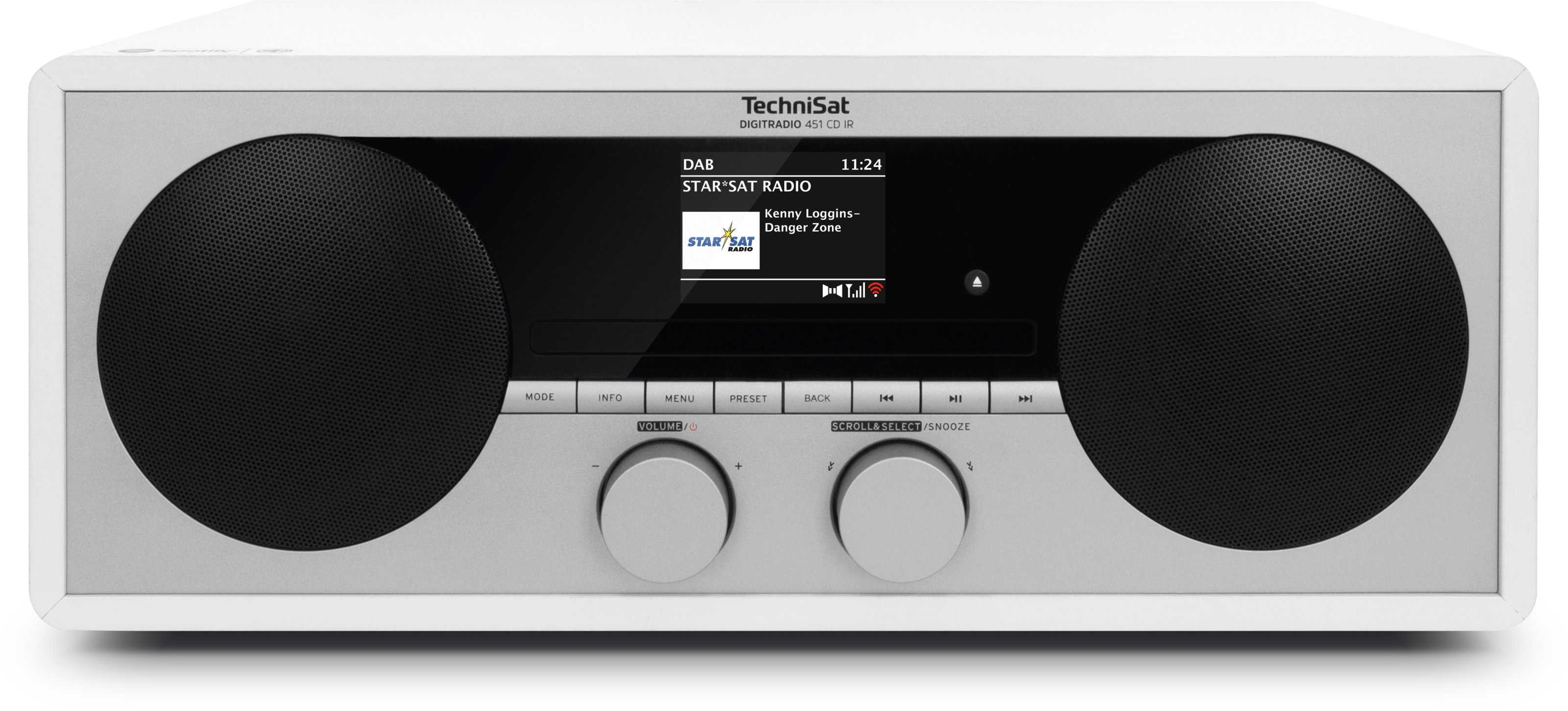 TechniSat DIGITRADIO 451 CD IR Persönlich Analog & Digital Schwarz, Weiß