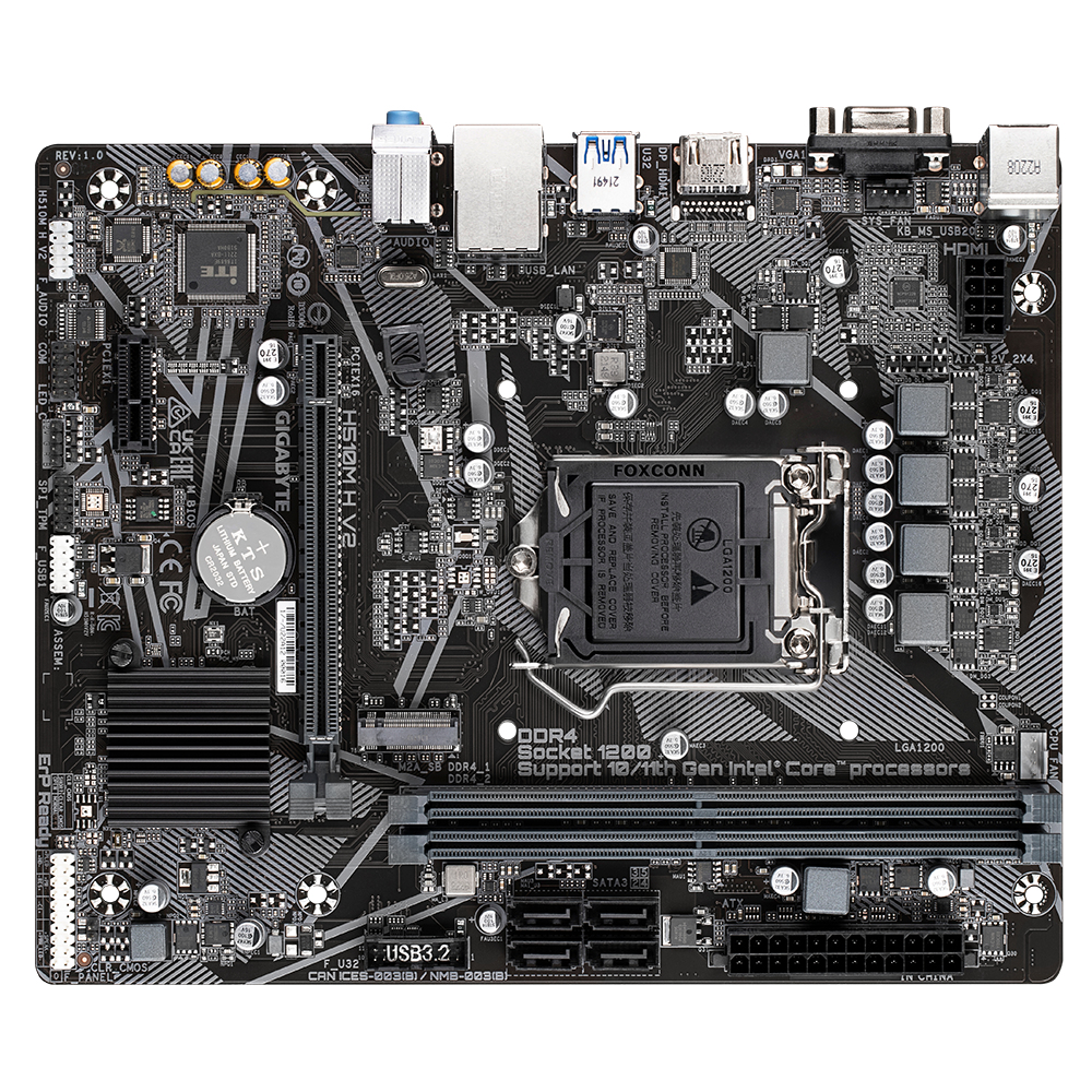 Gigabyte H510M H V2 Motherboard Intel H510 Express LGA 1200 (Socket H5) micro ATX