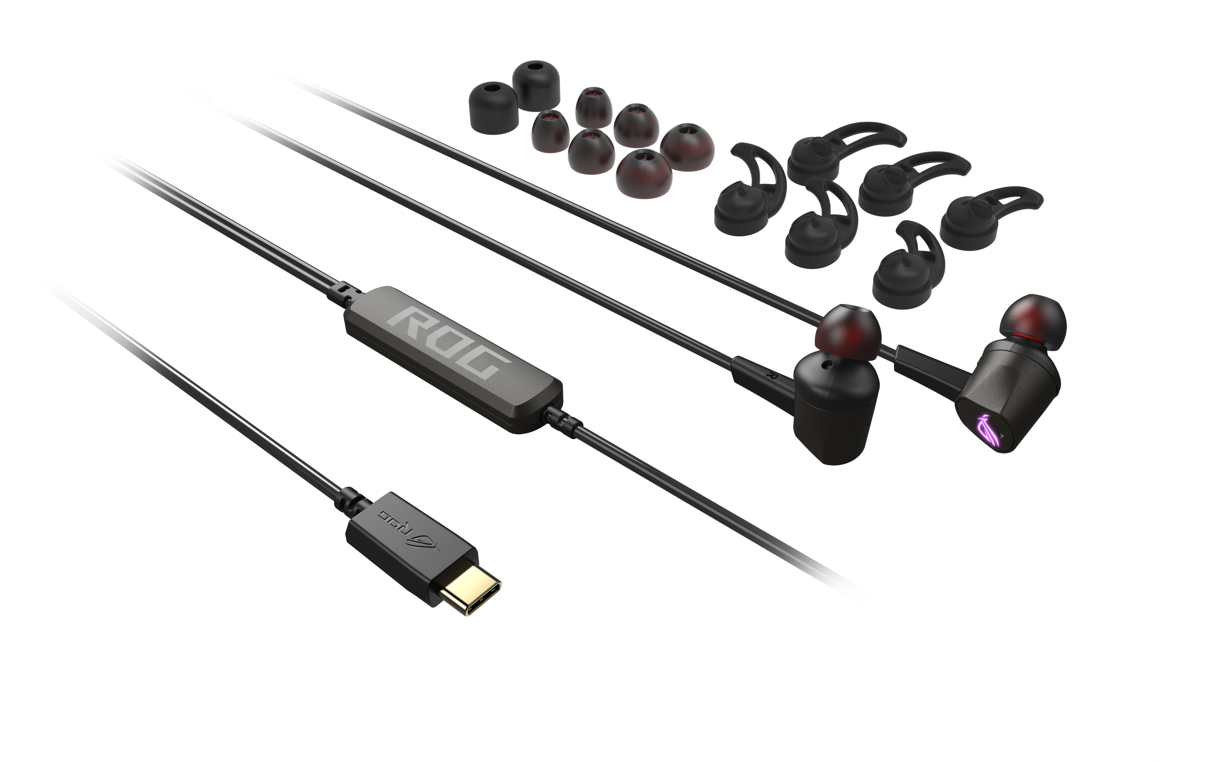 ASUS ROG CETRA II Kopfhörer Kabelgebunden im Ohr Gaming USB Typ-C Schwarz