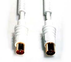 e+p AB 205 Koaxialkabel A class 5 m DIN 45 325 Weiß
