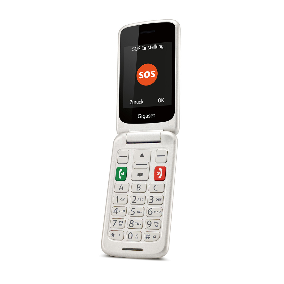 Gigaset GL590 7,11 cm (2.8") 113 g Weiß Seniorentelefon