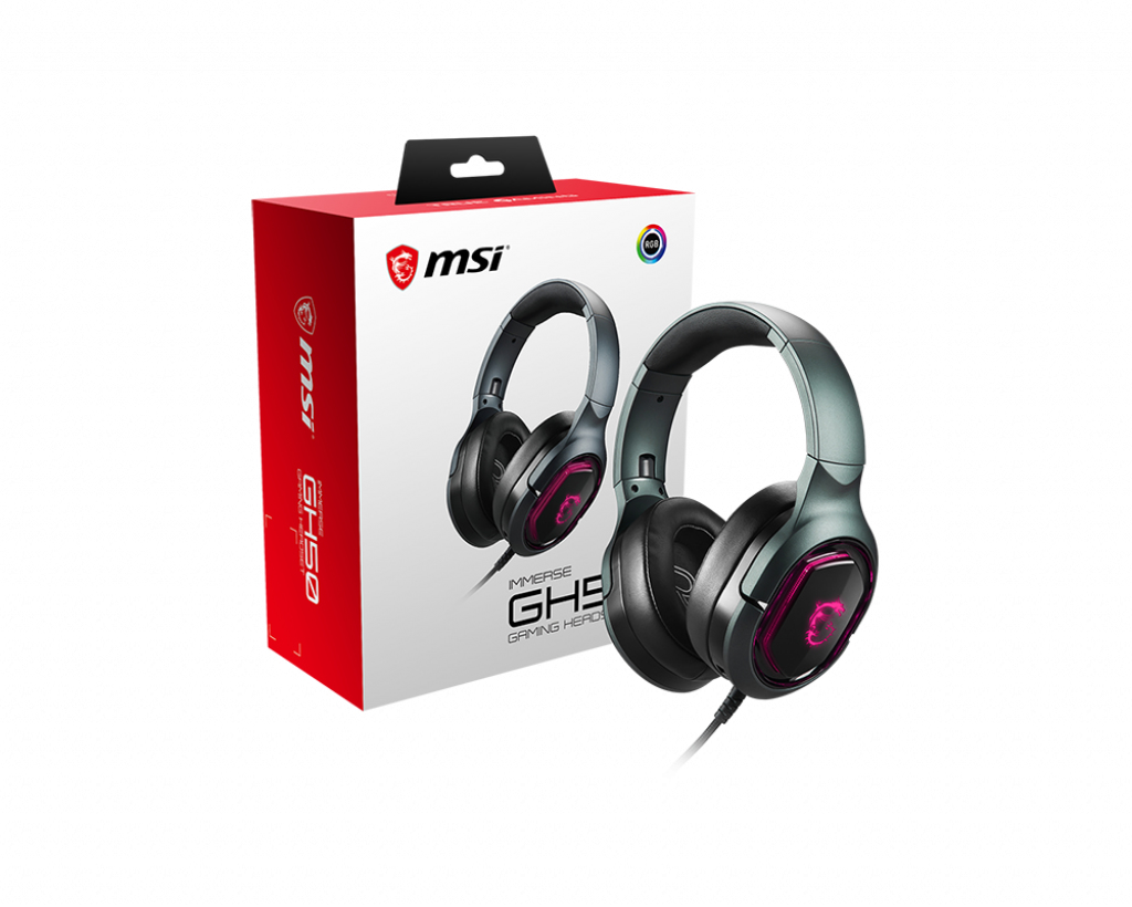 MSI Immerse GH50 Kopfhörer Kabelgebunden Kopfband Gaming Schwarz