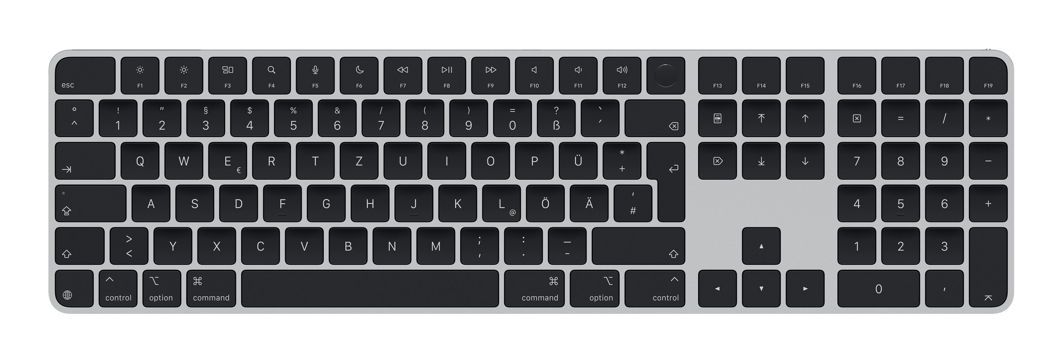 Apple Magic Tastatur Universal USB + Bluetooth QWERTZ Deutsch Schwarz