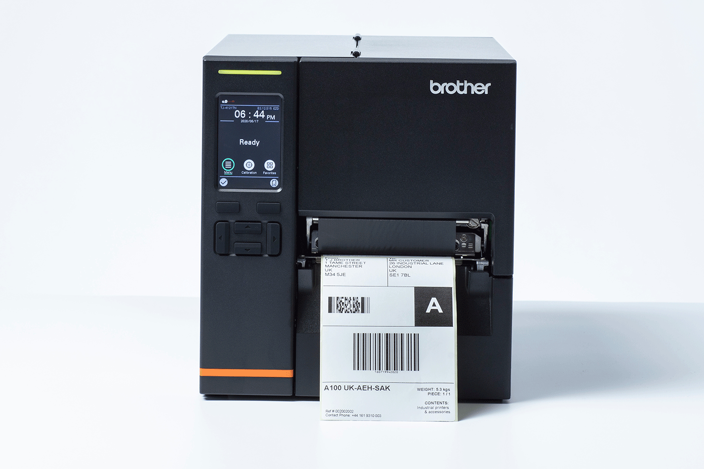 Brother TJ-4021TN Etikettendrucker Direkt Wärme/Wärmeübertragung 203 x 203 DPI 254 mm/sek Kabelgebunden Ethernet/LAN