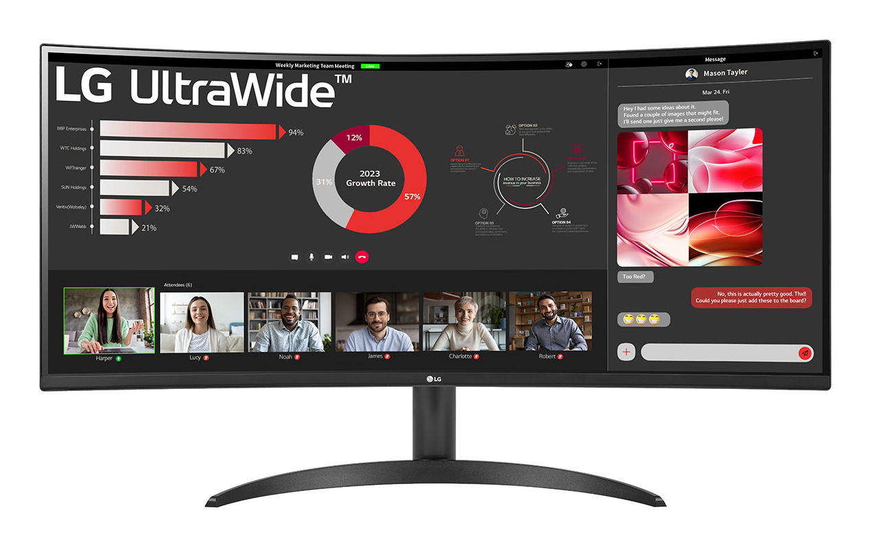 LG 34WR50QK-B Computerbildschirm 86,4 cm (34") 3440 x 1440 Pixel Wide Quad HD Schwarz