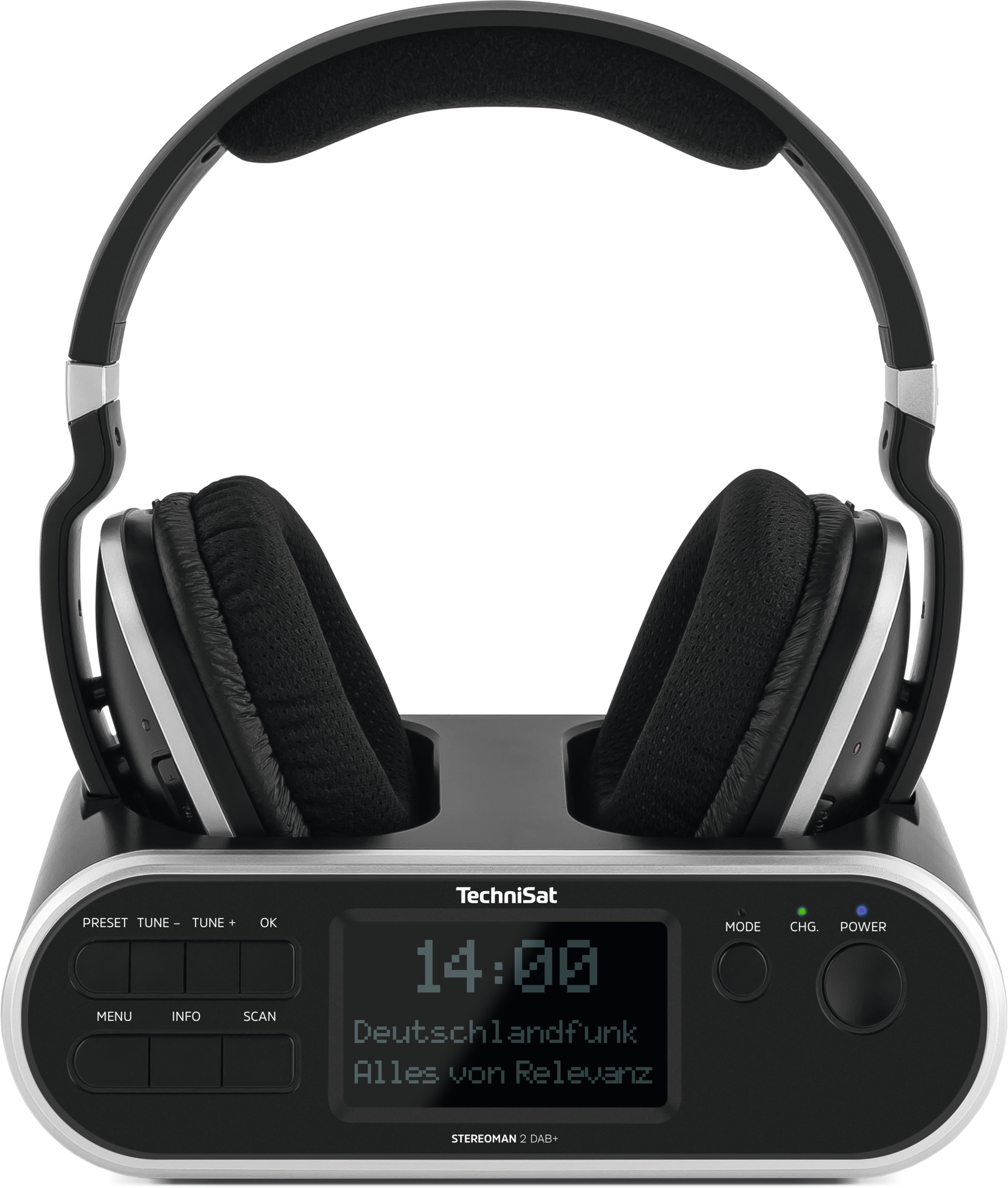 TechniSat StereoMan 2 DAB+ Kopfhörer Verkabelt & Kabellos Kopfband Musik Schwarz