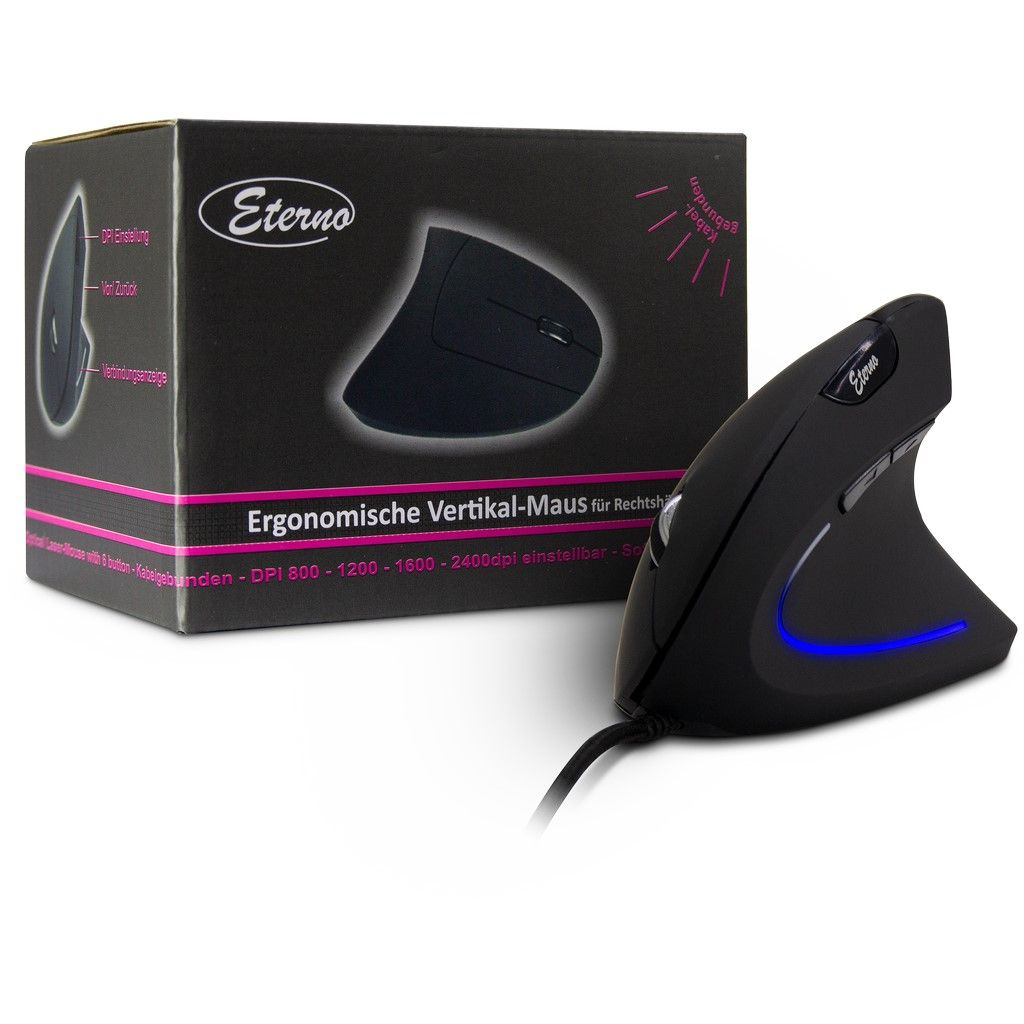 Inter-Tech KM-206WR Maus Büro rechts USB Typ-A Optisch 2400 DPI