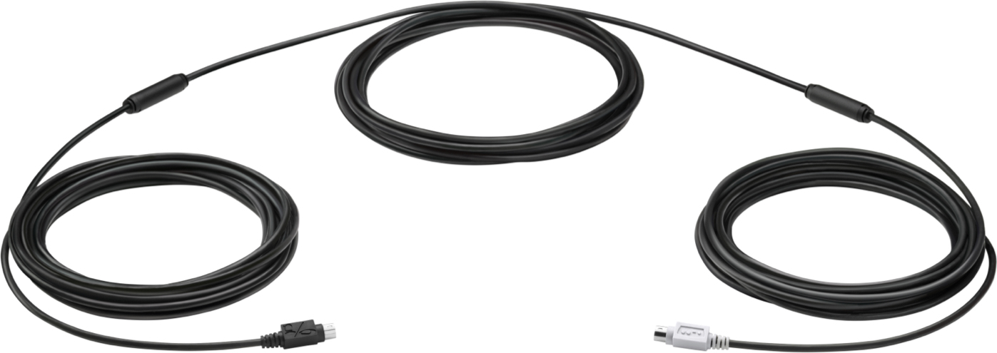 Logitech GROUP 15m Extender Cable PS/2-Kabel 6-p Mini-DIN Schwarz