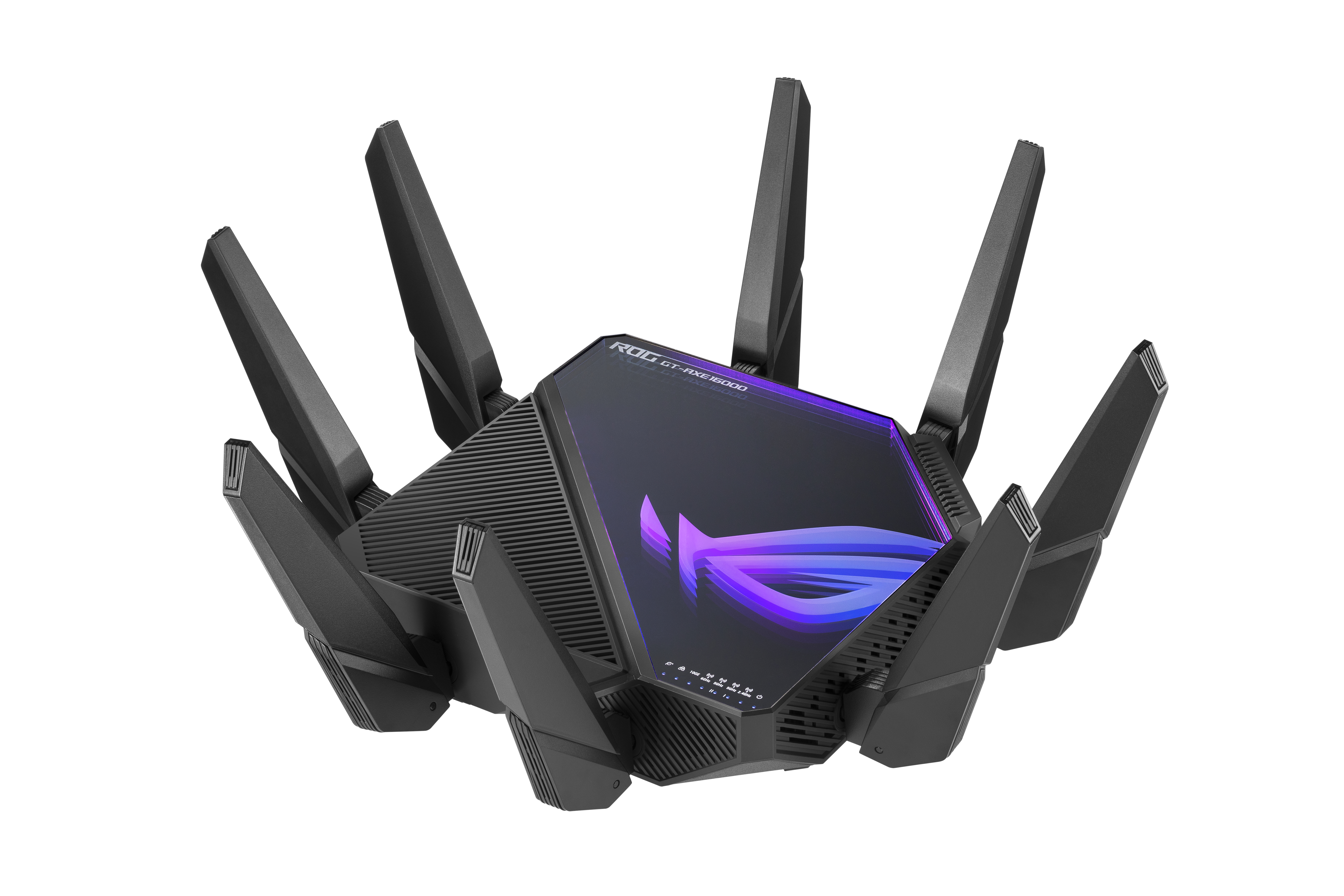 ASUS ROG Rapture GT-AXE16000 kablosuz yönlendirici 10 Gigabit Ethernet Üç bantlı (2,4 GHz / 5 GHz / 6 GHz) Siyah