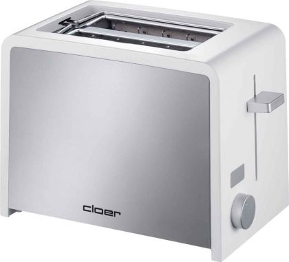 Cloer Toaster 3211 2 Scheibe(n) Silber, Weiß