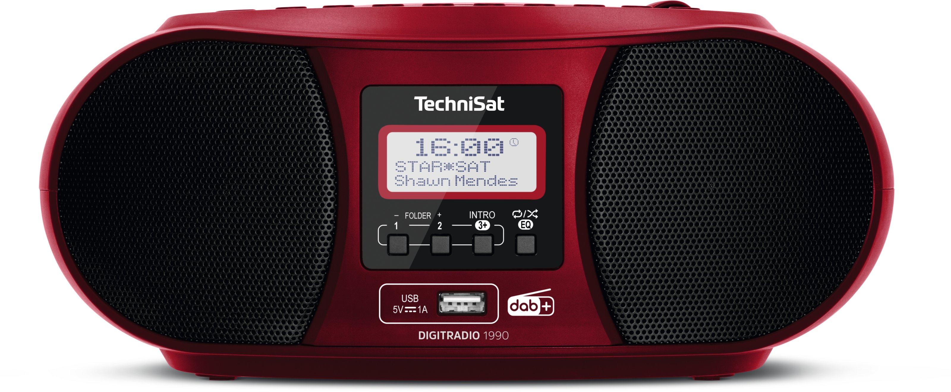 TechniSat DigitRadio 1990 Digital 3 W DAB+, FM Rot Playback MP3
