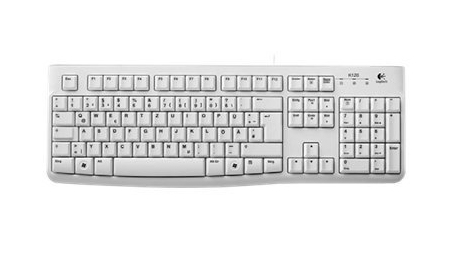 Logitech Keyboard K120 for Business Tastatur Büro USB QWERTZ Deutsch Weiß