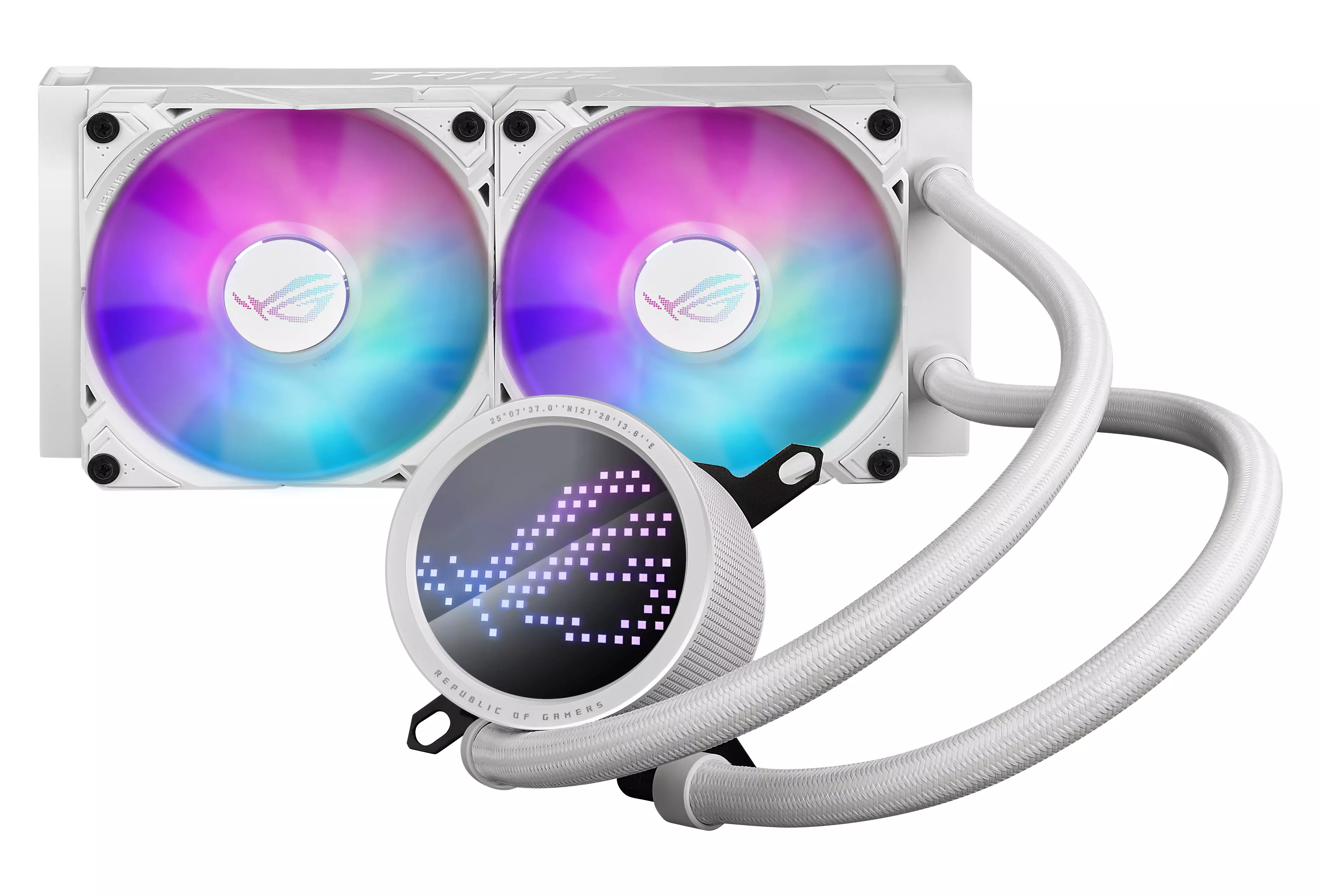 ASUS ROG Ryuo III 240 ARGB White Edition Prozessor Flüssigkeitskühlung 12 cm Weiß