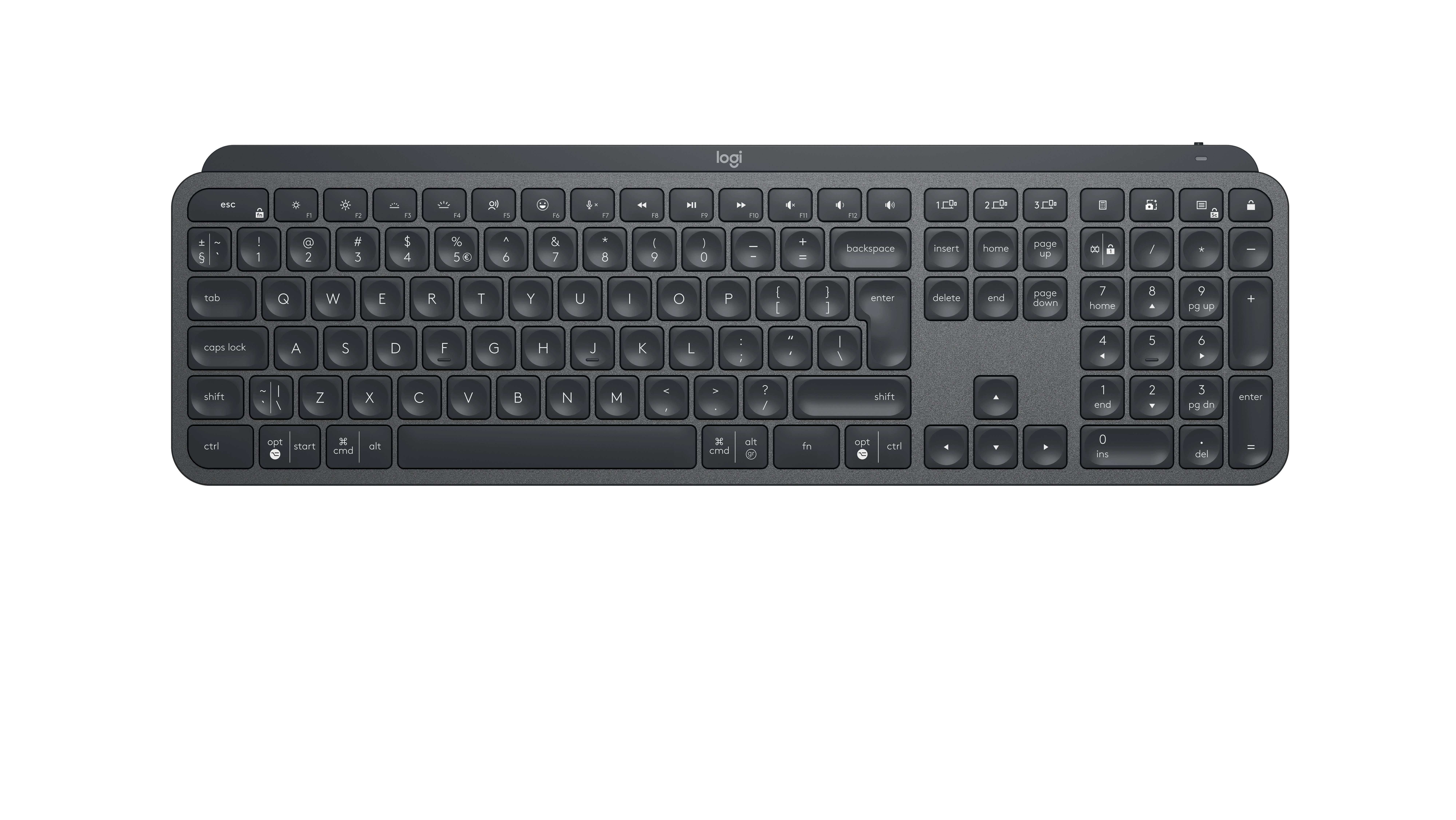 Logitech Mx Keys For Business Tastatur Büro Bluetooth Deutsch Graphit