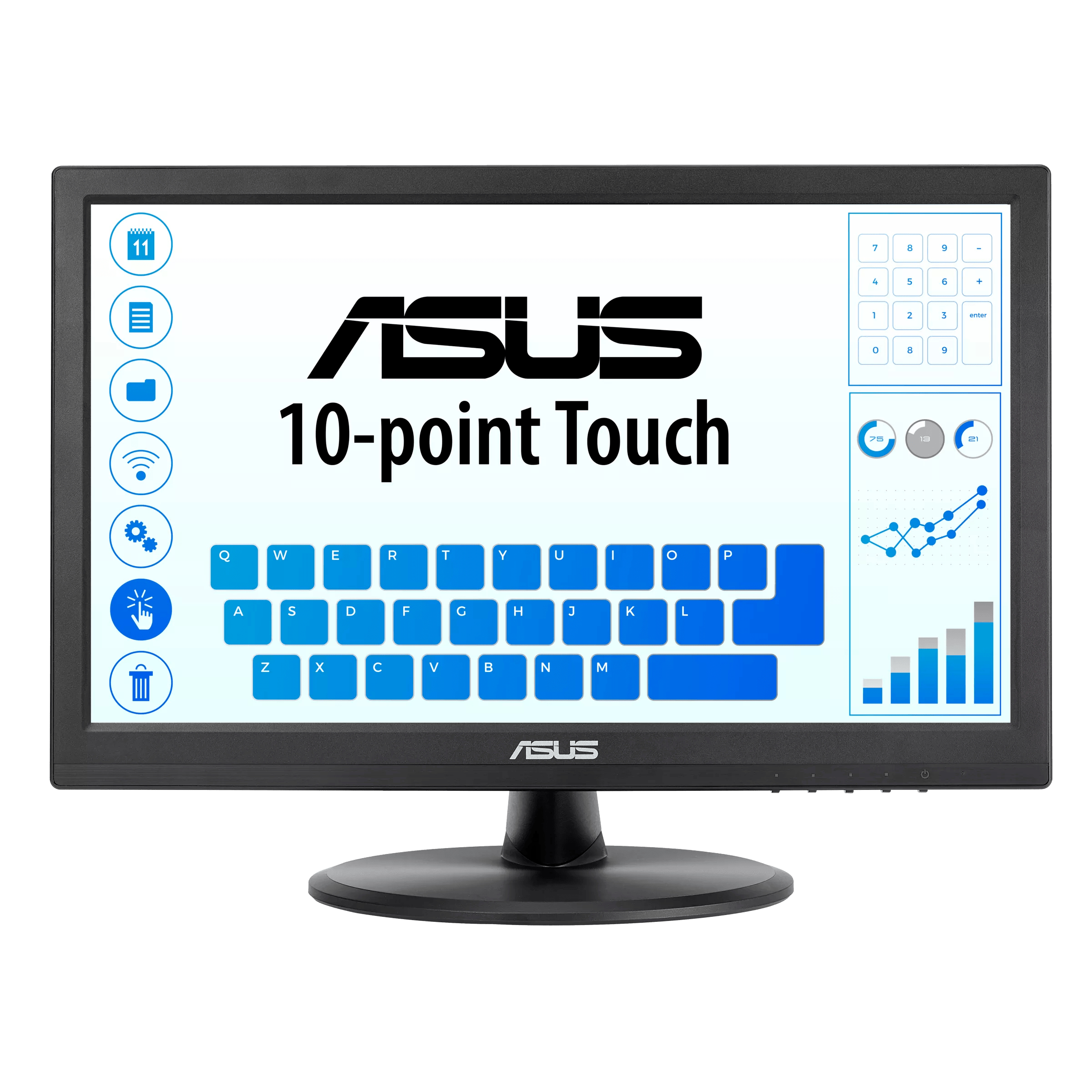 ASUS VT168HR Computerbildschirm 39,6 cm (15.6") 1366 x 768 Pixel WXGA LED Touchscreen Schwarz