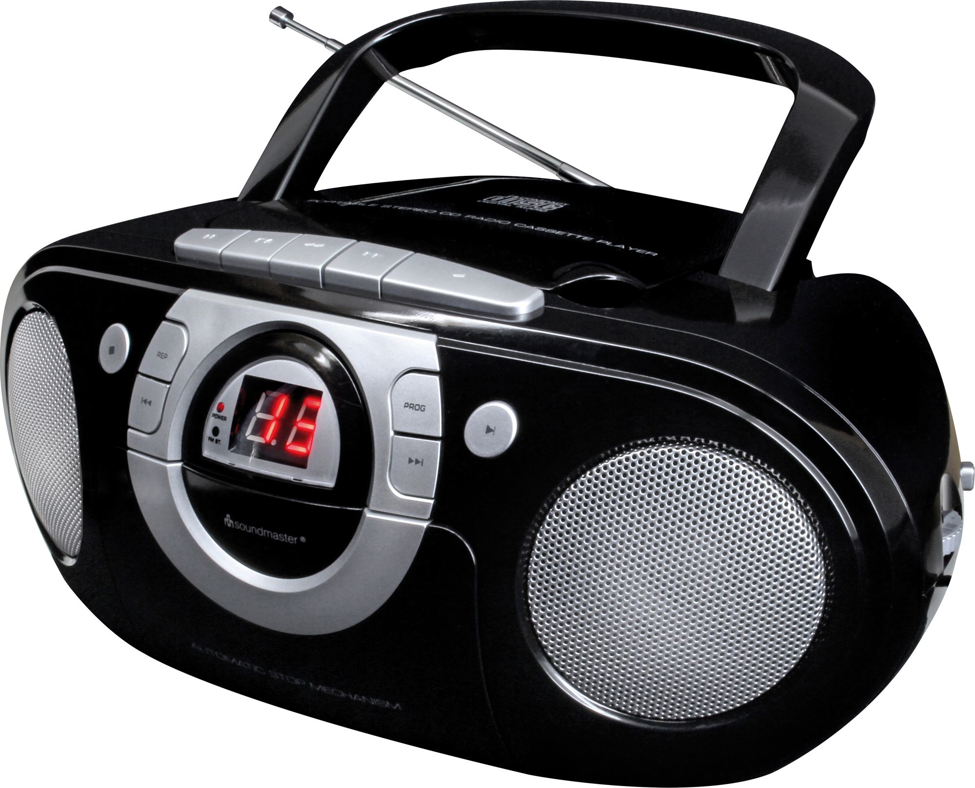 Soundmaster SCD5100SW Tragbares Stereosystem Analog 1 W FM Schwarz Playback MP3