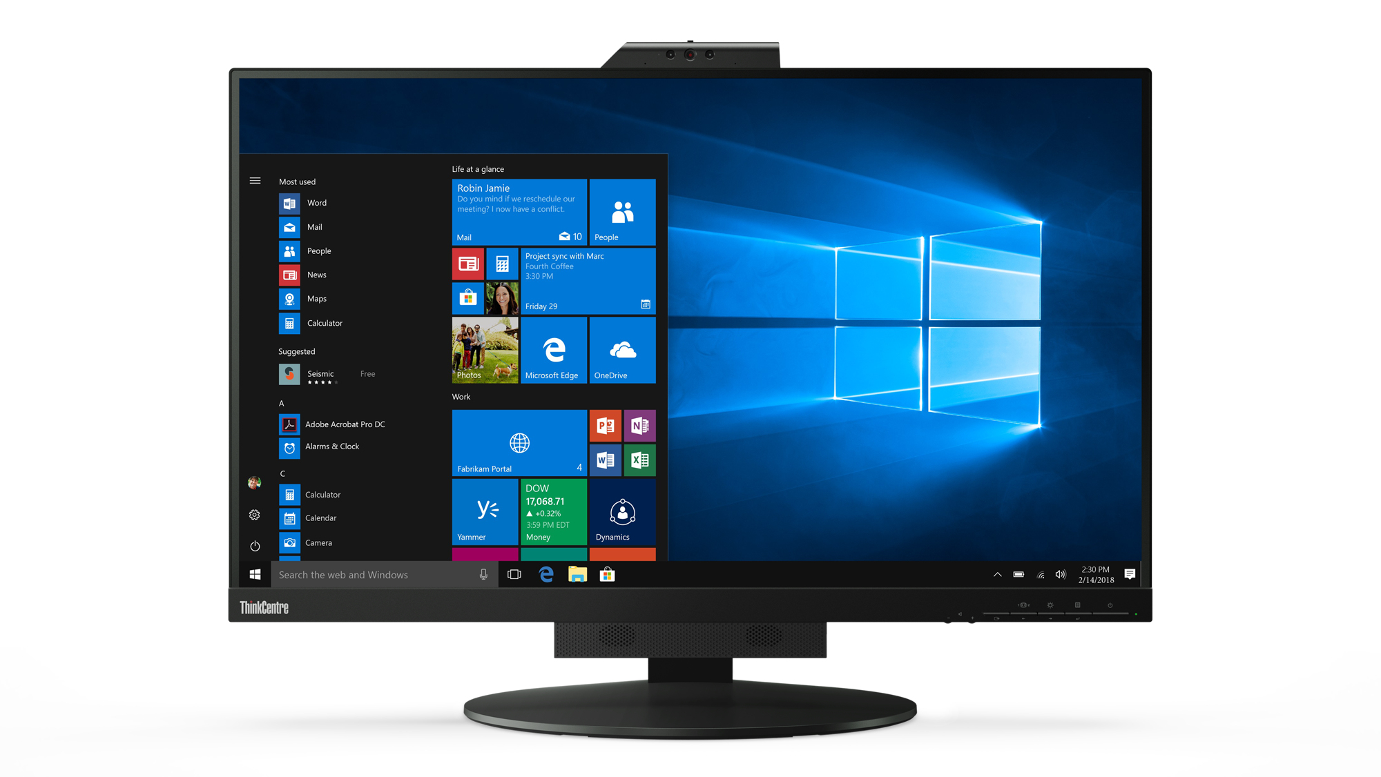 Lenovo 11JHRAT1EU All-in-One PC/Workstation 68,6 cm (27") 2560 x 1440 Pixel Schwarz