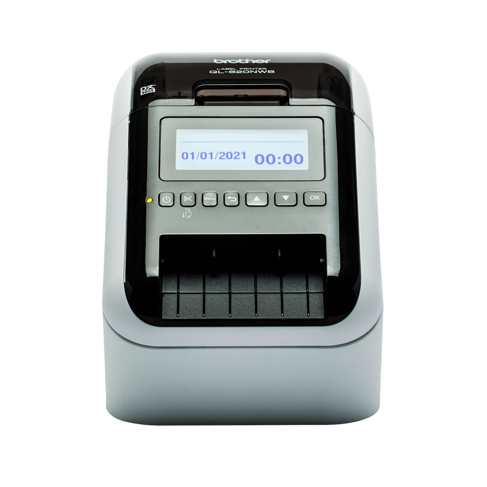 Brother QL-820NWBcVM Etikettendrucker Direkt Wärme 300 x 600 DPI 176 mm/sek Verkabelt & Kabellos Eingebauter Ethernet-Anschluss DK WLAN Bluetooth