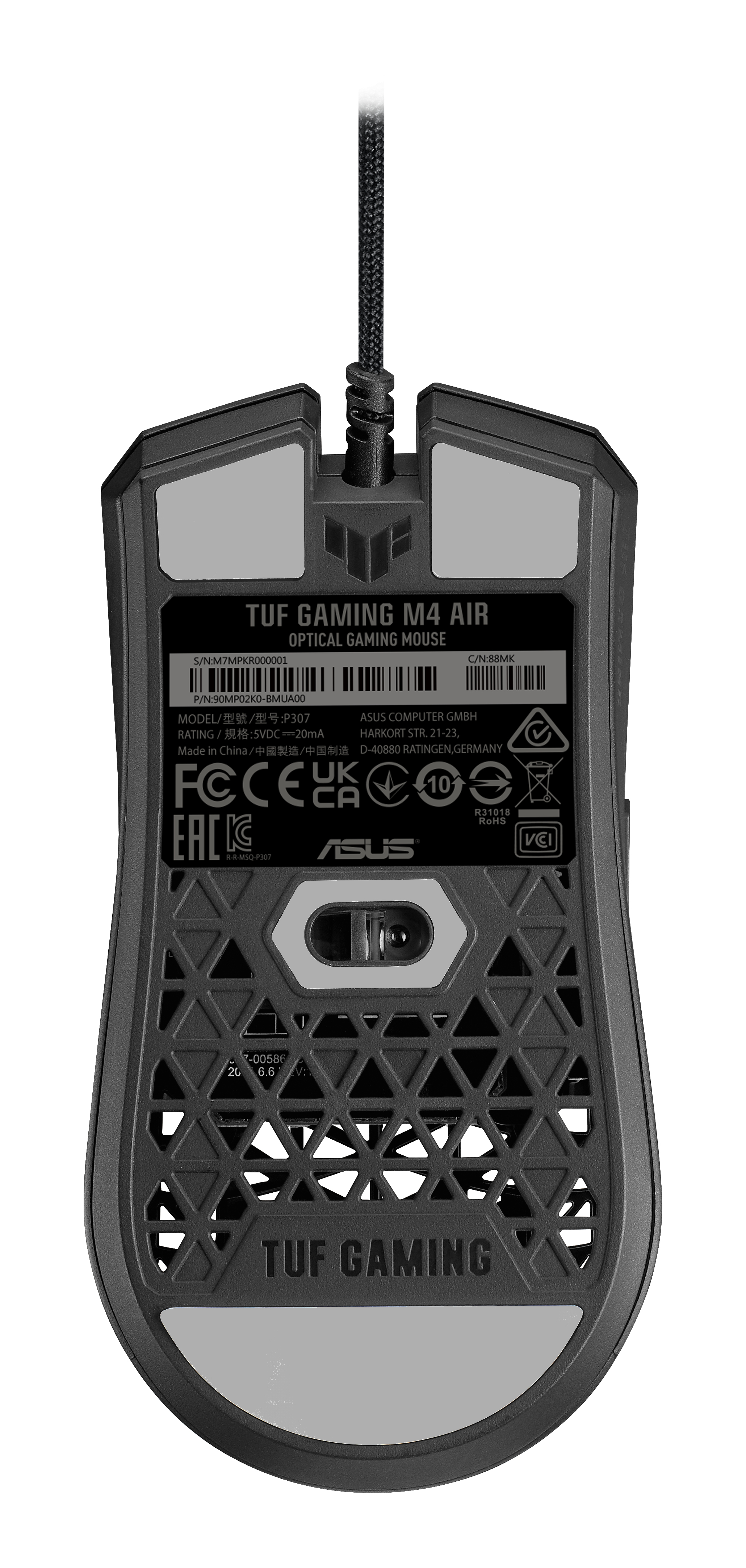 ASUS TUF Gaming M4 Air Maus Beidhändig USB Typ-A Optisch 16000 DPI