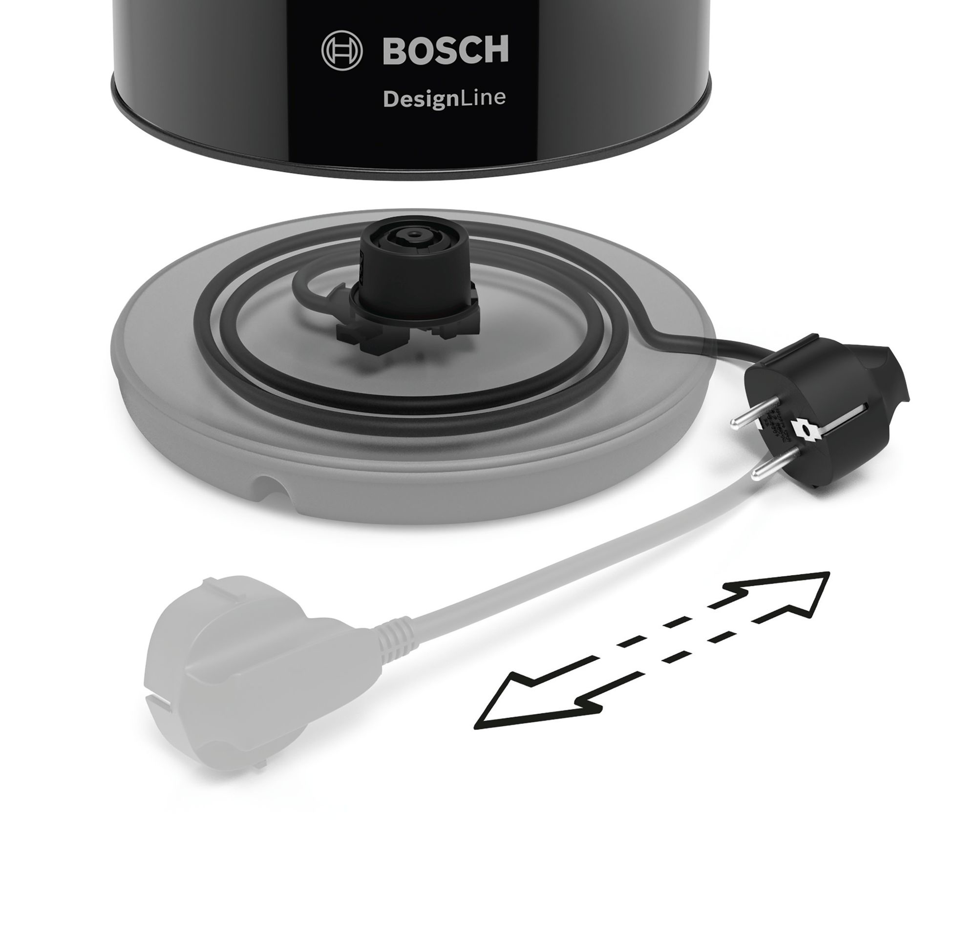 Bosch TWK3P423 Wasserkocher 1,7 l 2400 W Schwarz