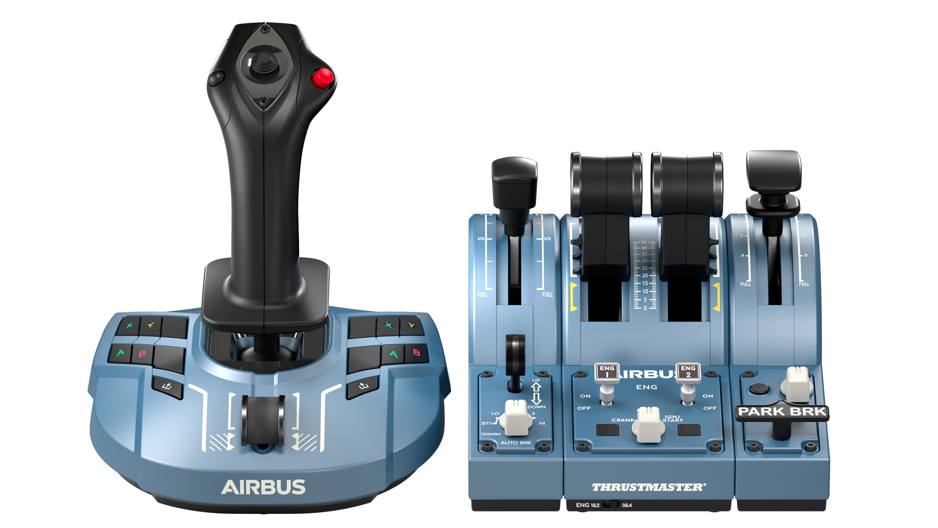 Thrustmaster TCA Captain Pack X Airbus Edition Schwarz, Grau USB Joystick + Motorsteuerungshebel Analog PC, Xbox