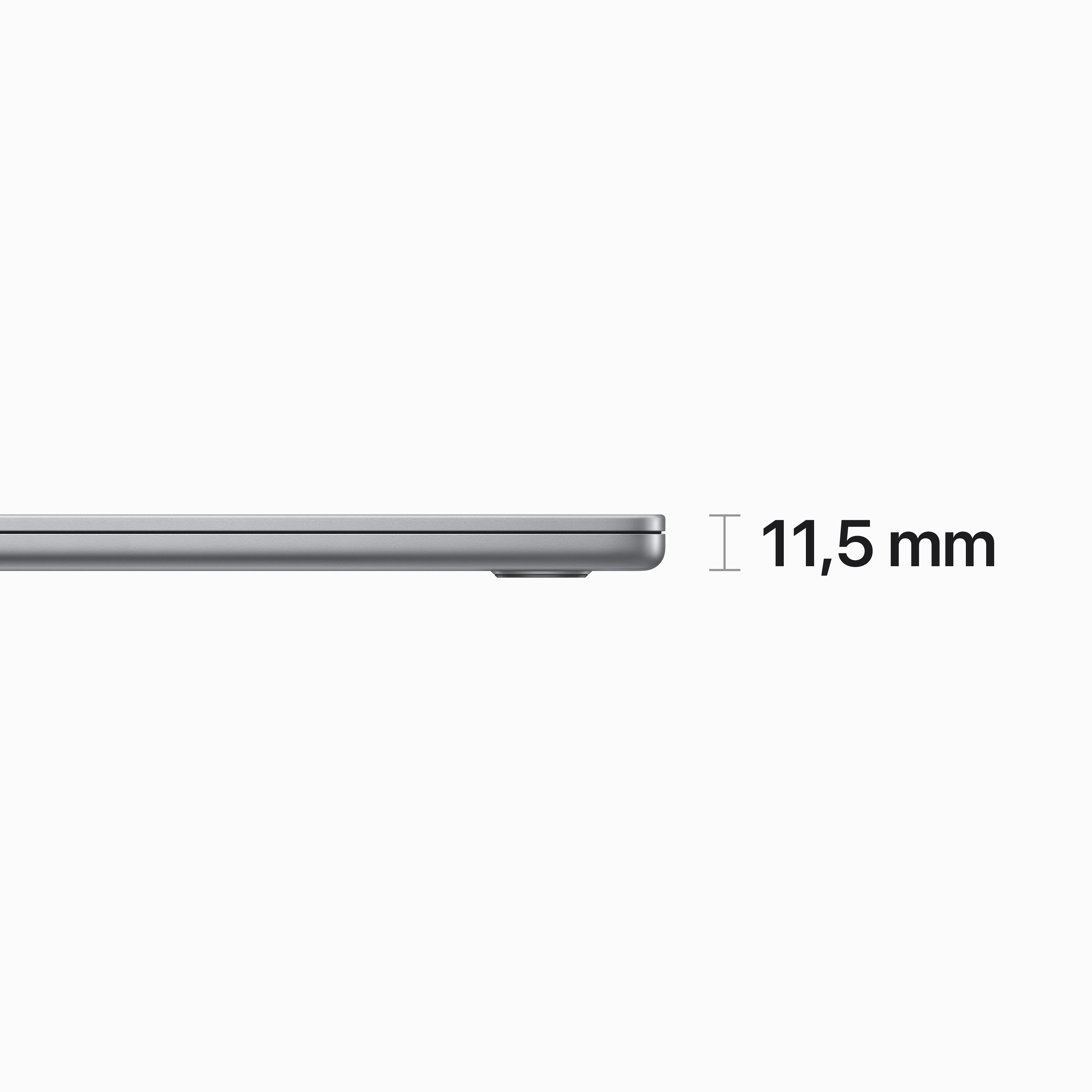 Apple MacBook Air Laptop 38,9 cm (15.3") Apple M M2 8 GB 512 GB SSD Wi-Fi 6 (802.11ax) macOS Ventura Grau
