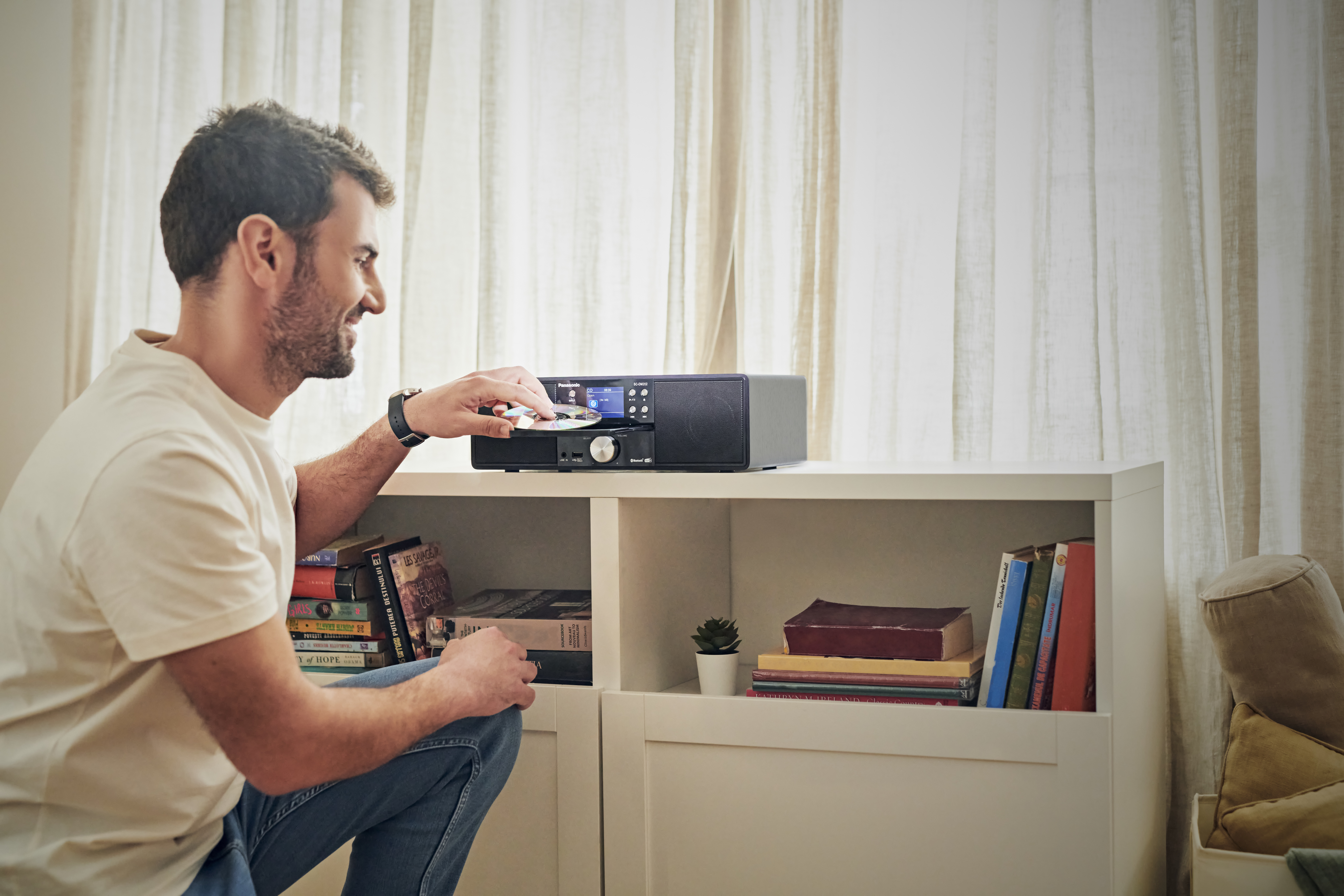 Panasonic HiFi Micro Anlage DAB+ SC-DM202EG-K schwarz mit Bluetooth Home audio micro system 24 W Black