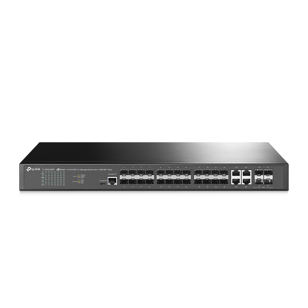 TP-Link JetStream 24-Port SFP L2+ Managed Switch mit 4 10GE SFP+ Slots