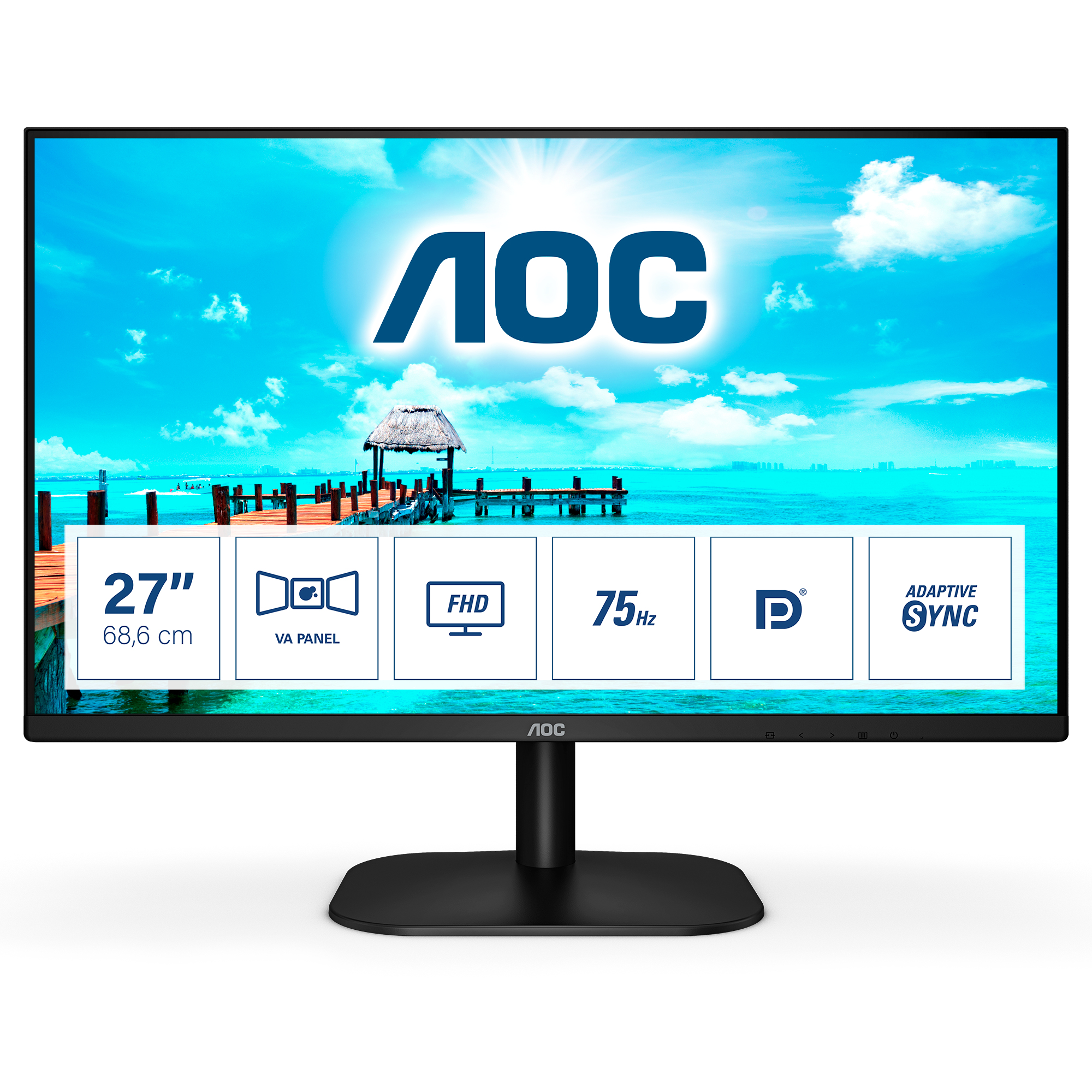 AOC B2 27B2QAM LED display 68,6 cm (27") 1920 x 1080 Pixel Full HD Schwarz