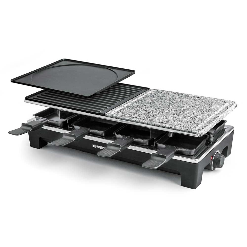 Rommelsbacher RCS 1350 Raclette Grill 8 Person(en) 1350 W Schwarz, Edelstahl