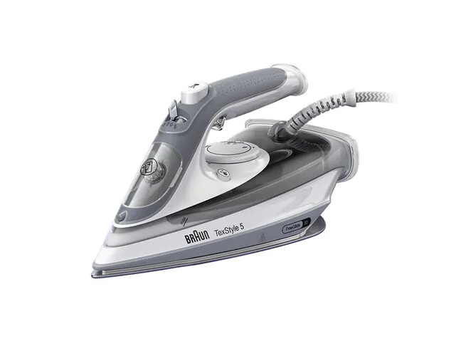 Braun TexStyle 5 SI 5078 GY Trocken- & Dampfbügeleisen EloxalPlus soleplate 2800 W Grau, Weiß