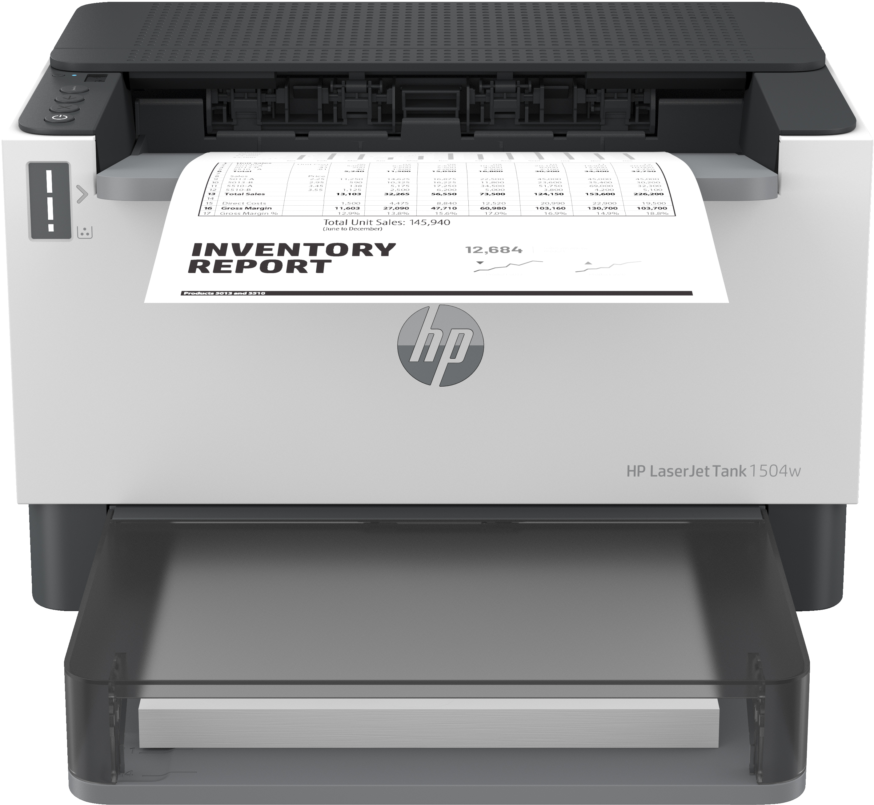 HP LaserJet Tank 1504w Drucker, Schwarzweiß, Drucker für Kleine &amp; mittelständische Unternehmen, Drucken, Kompakte Größe; Energieeffizienz; Dual-Band Wi-Fi