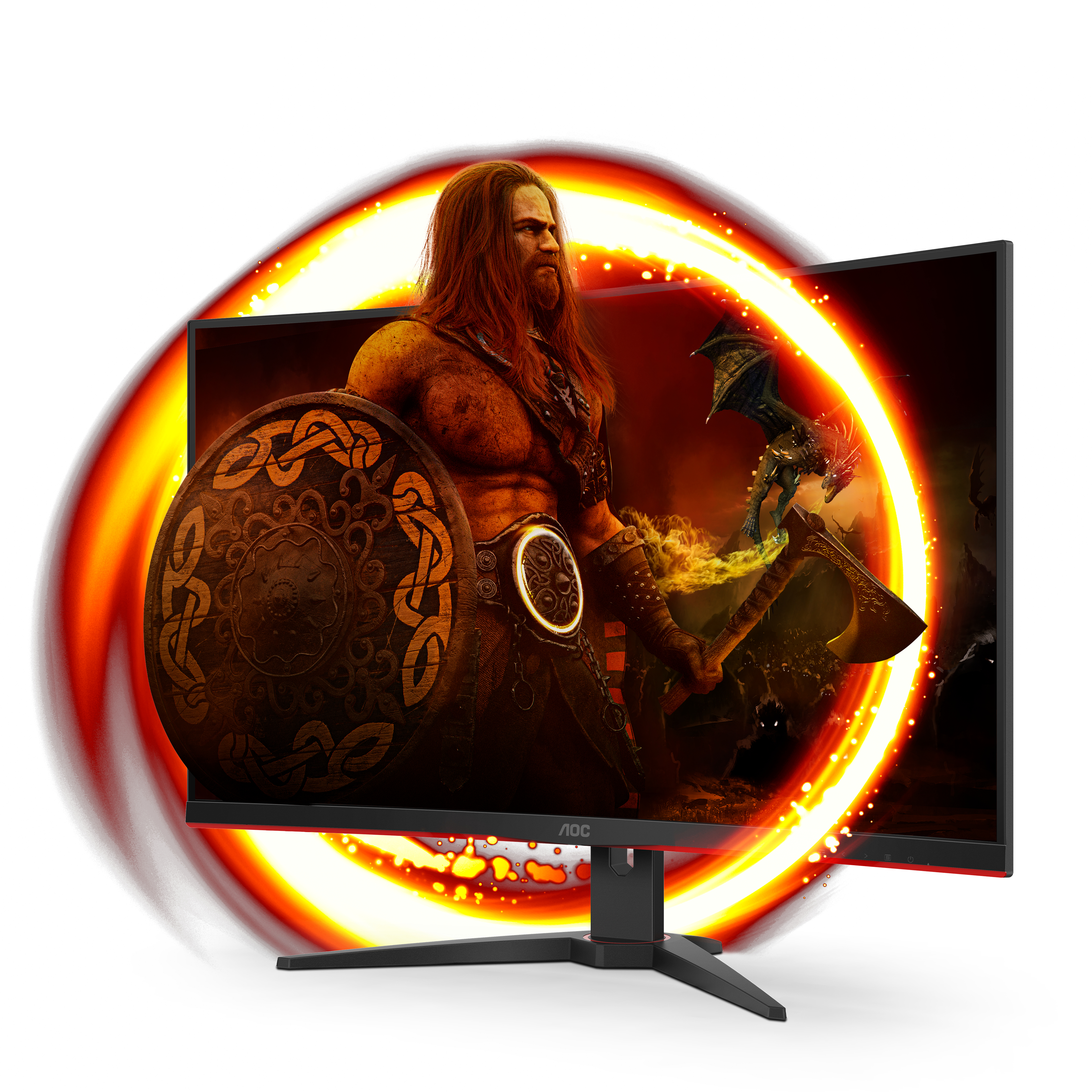 AOC G2 C32G2ZE/BK Computerbildschirm 80 cm (31.5") 1920 x 1080 Pixel Full HD LED Schwarz, Rot